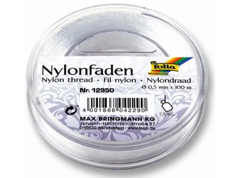 Folia Nylonfaden 0.5 mm Transparent Folia Nylonfaden 0.5 mm Transparent
