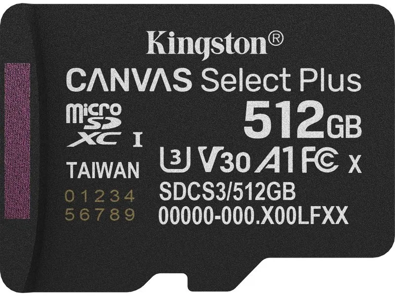 Kingston microSDXC-Karte Canvas Select Plus Gen3 512 GB Kingston microSDXC-Karte Canvas Select Plus Gen3 512 GB