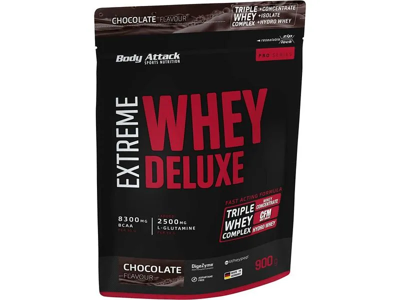 Body Attack Pulver Extreme Whey Deluxe Schokolade 900 g