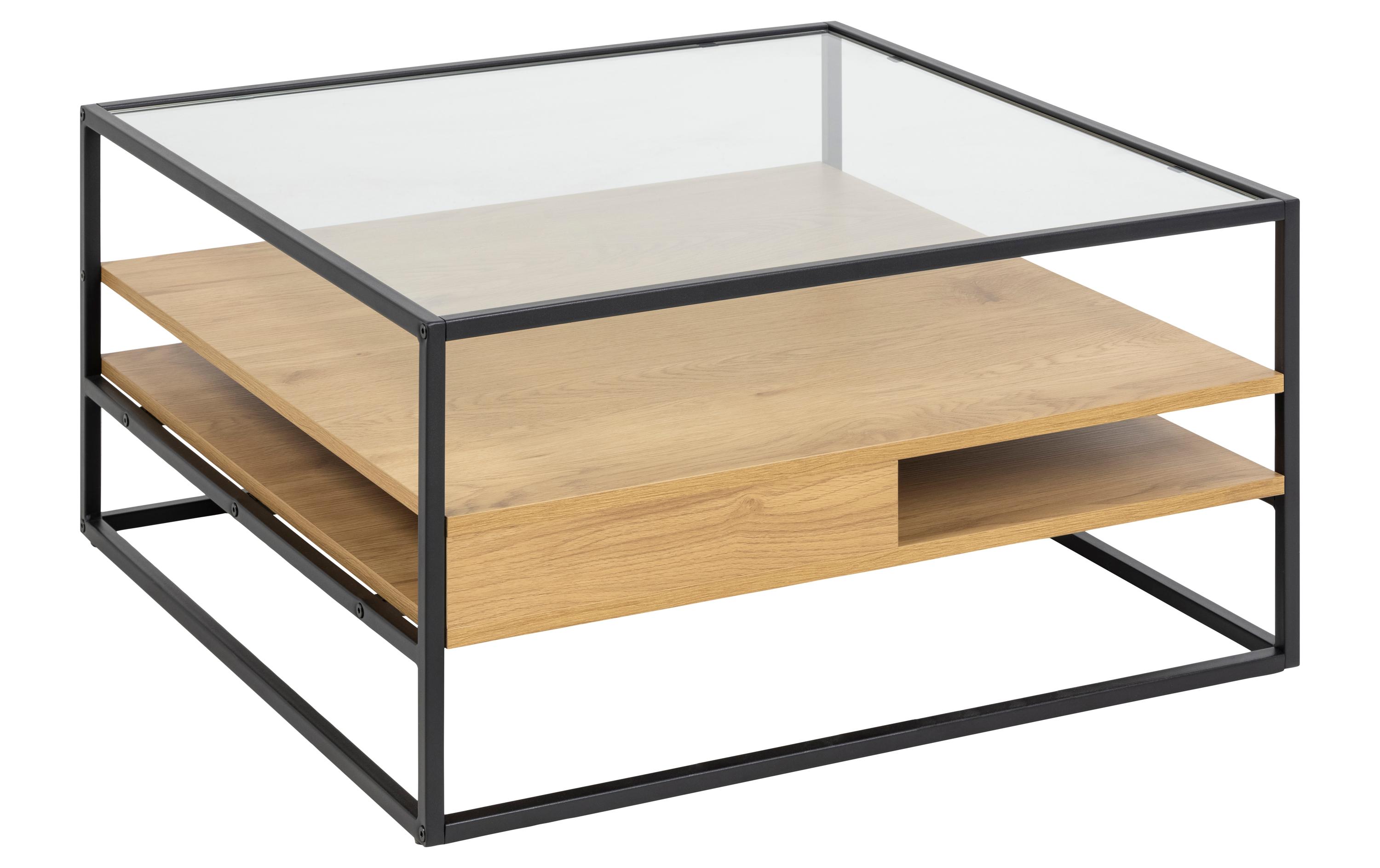 AC Design Couchtisch Randolf 80 cm x 40 cm, Nature/Schwarz