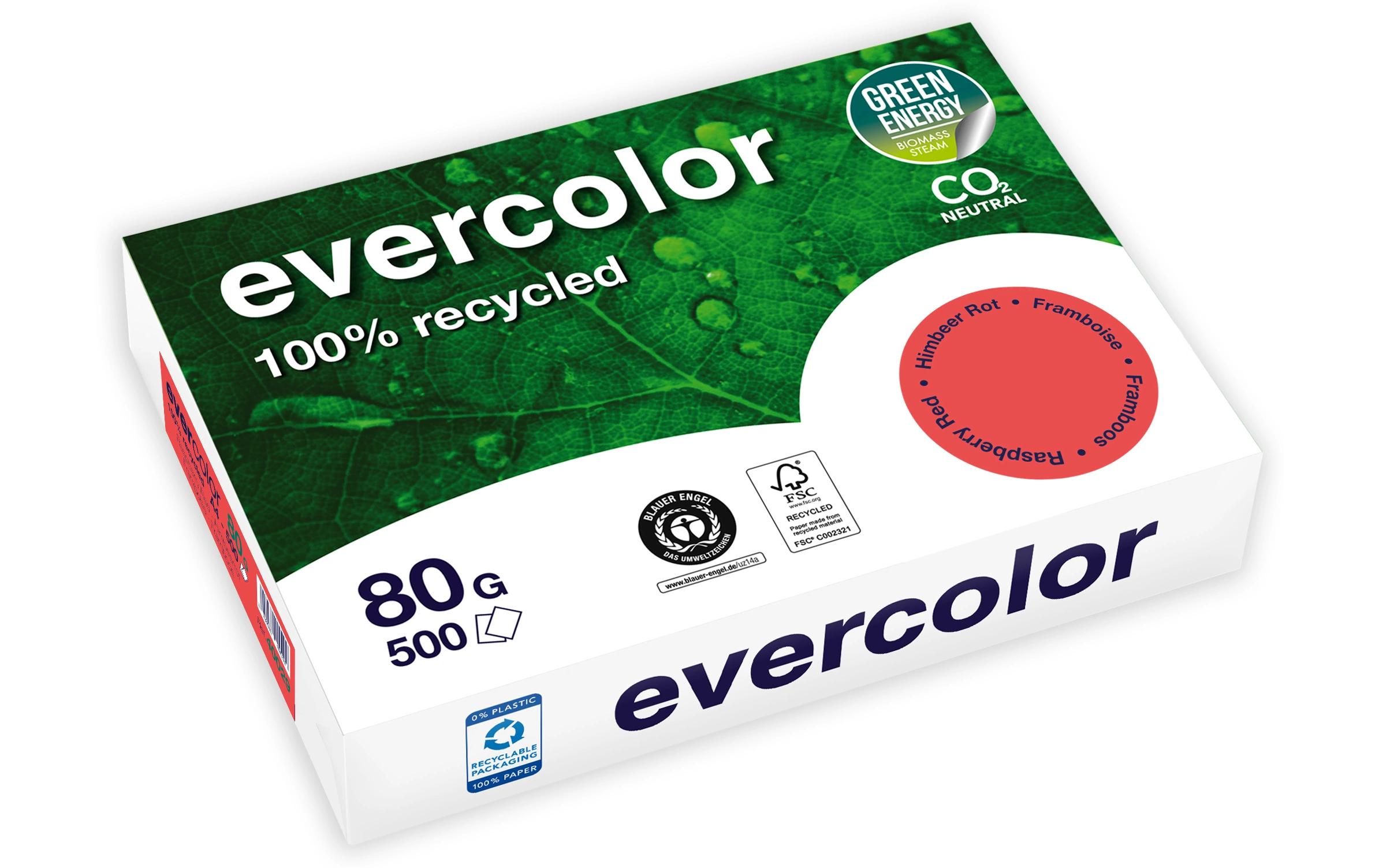 Clairefontaine Kopierpapier Evercolor A4, Rot, 80 g/m²,500 Blatt