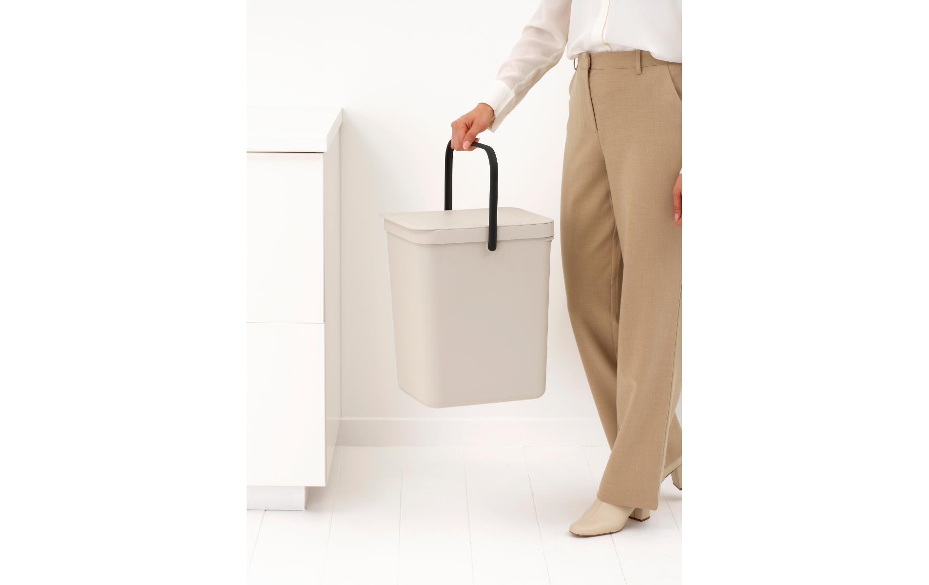 Brabantia Recyclingbehälter Sort & Go 25 l, Beige