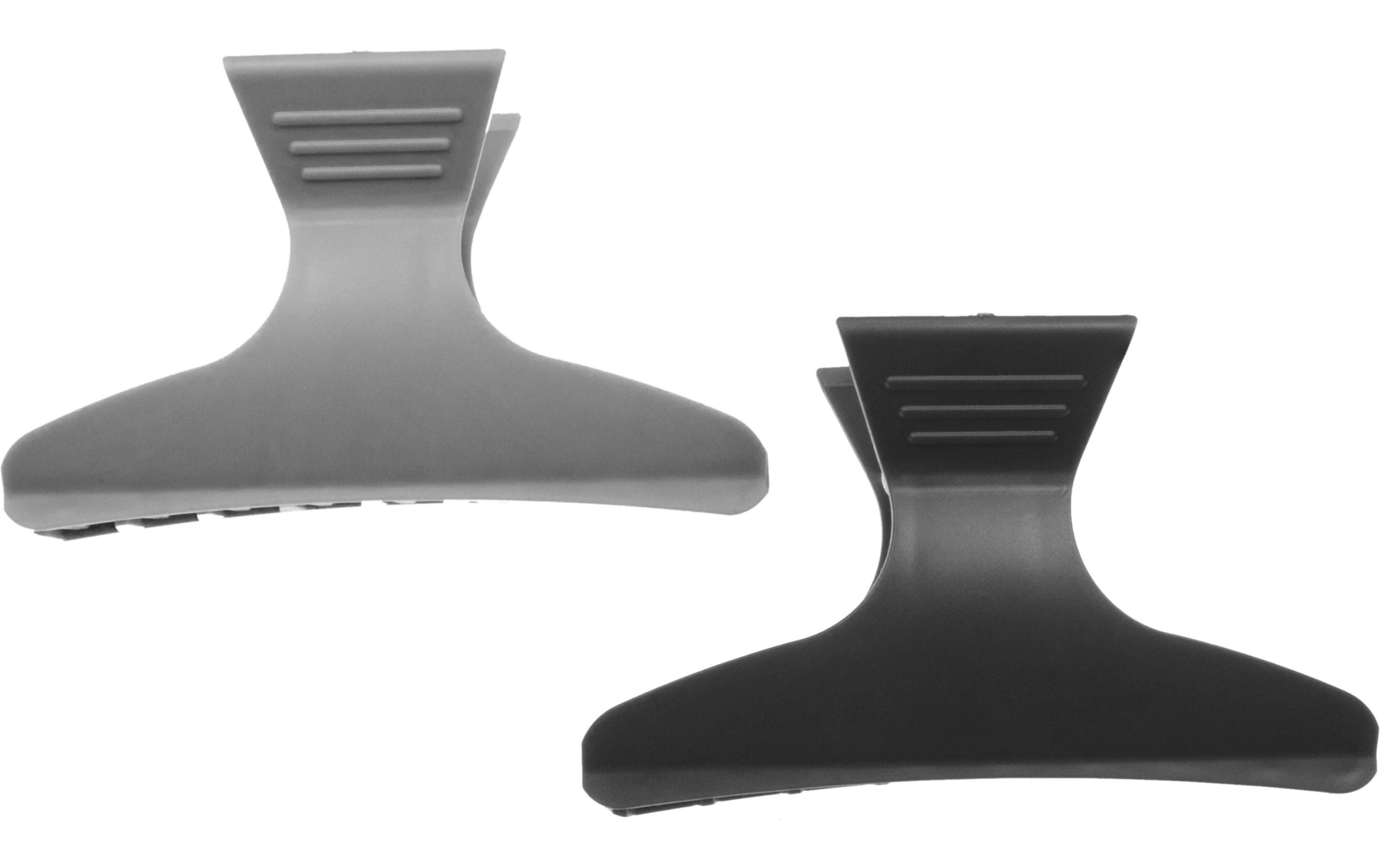 Parsa Beauty Haarabteilklammern, Schwarz/Grau Schwarz/Grau 2 Stück