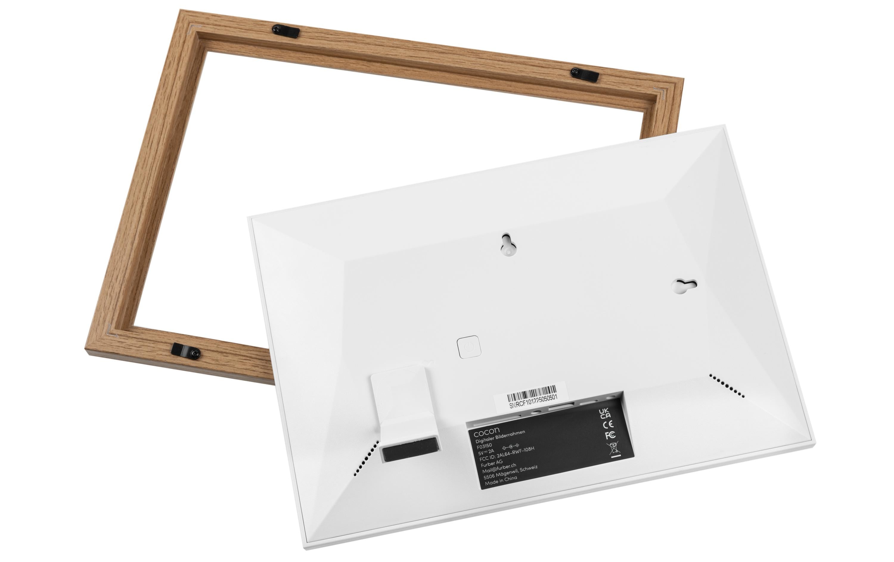 COCON Digitaler Bilderrahmen Momento 10.1, Holz