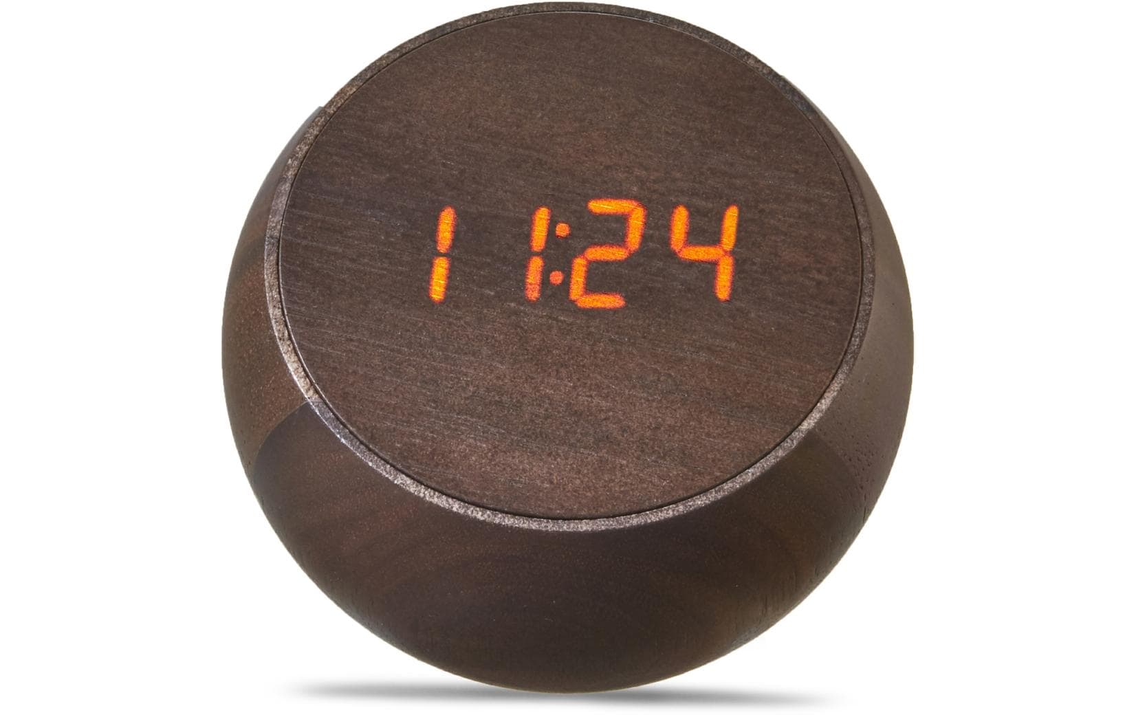 Gingko Digitalwecker Tumbler Click Clock Braun