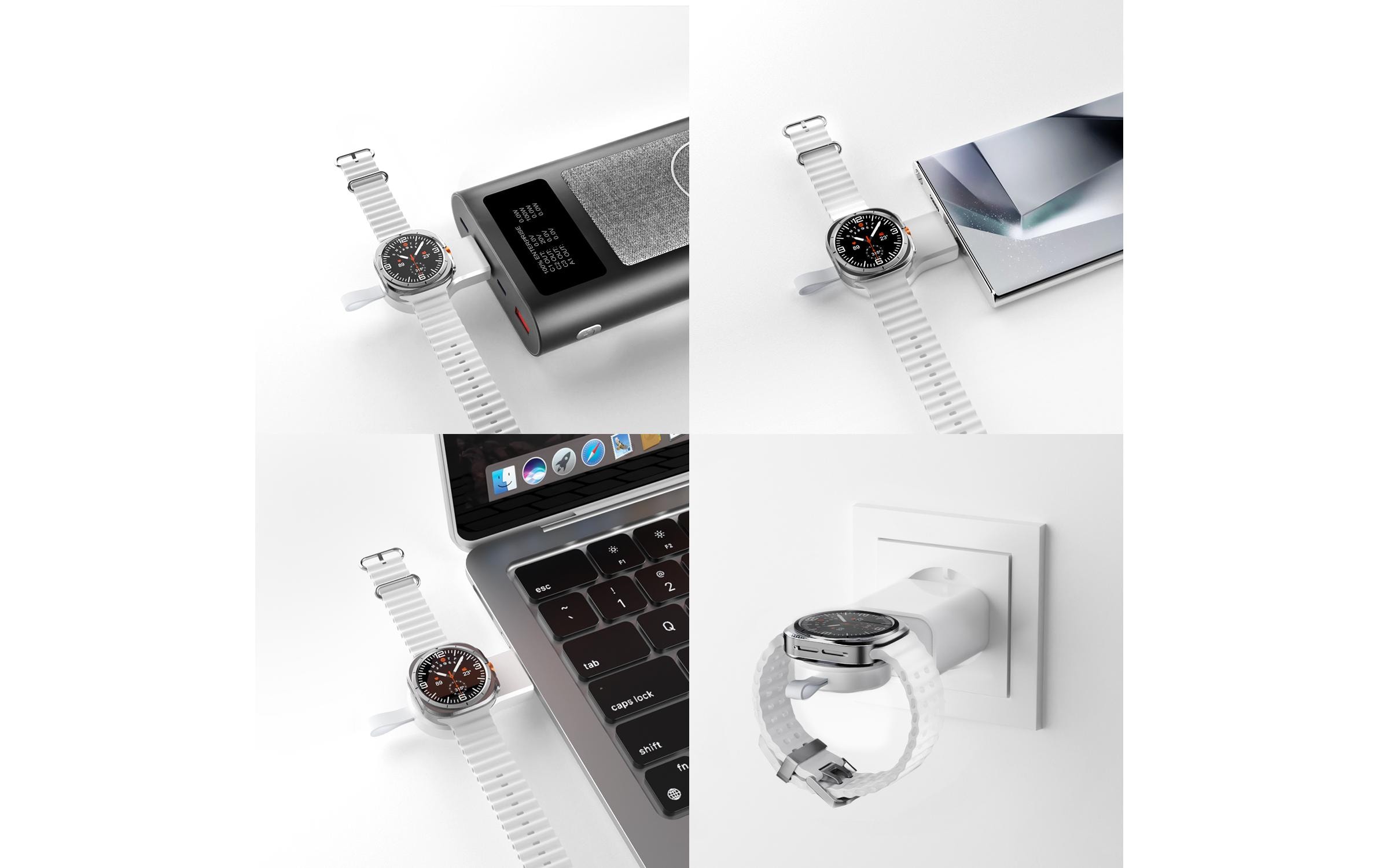 4smarts Qi2 Ladestation Trident mit Charger für Samsung Watch, weiss 4smarts Qi2 Ladestation Trident mit Charger für Samsung Watch, weiss