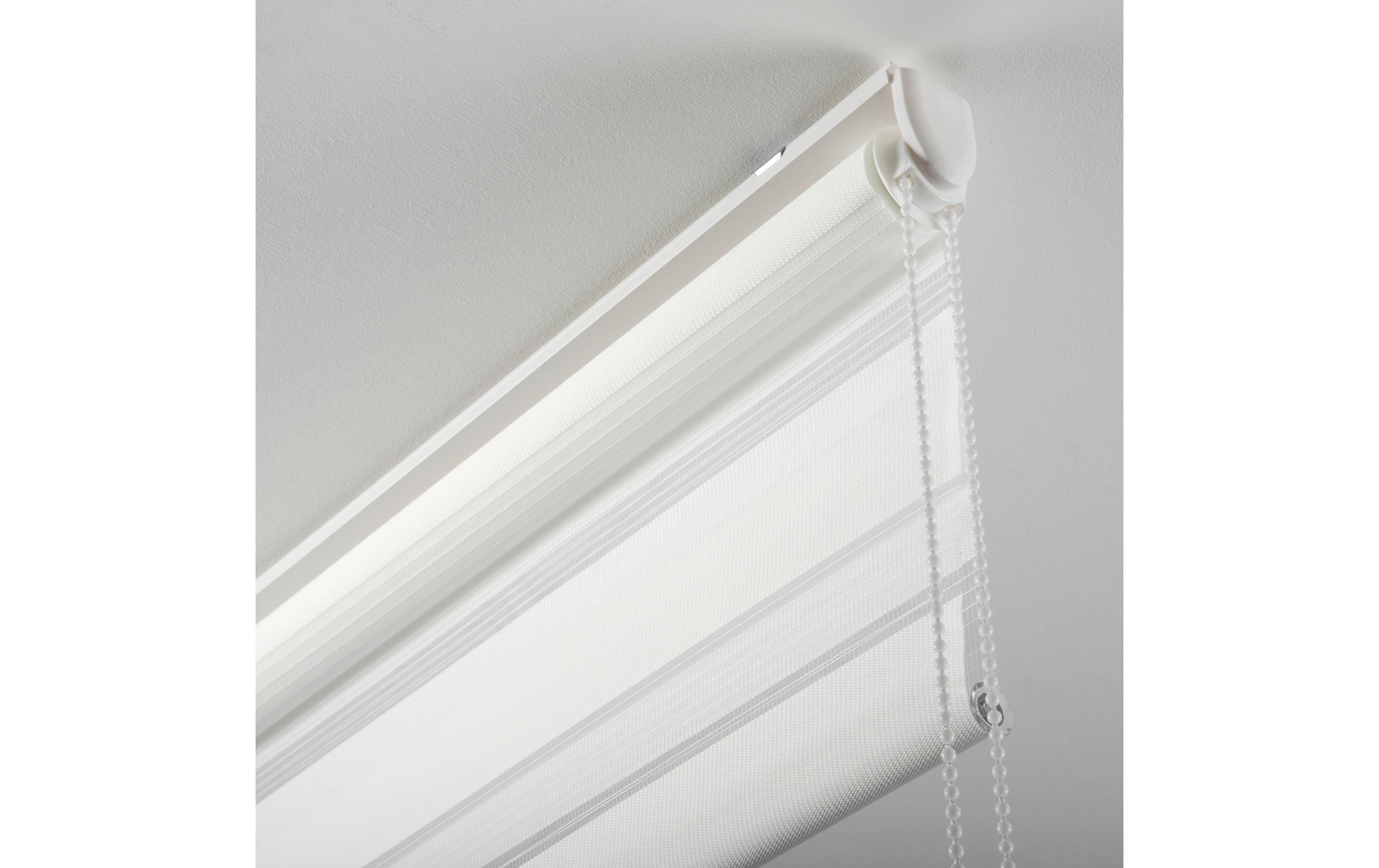 Gardinia Duo Klemmrollo 60 x 150 cm, Weiss