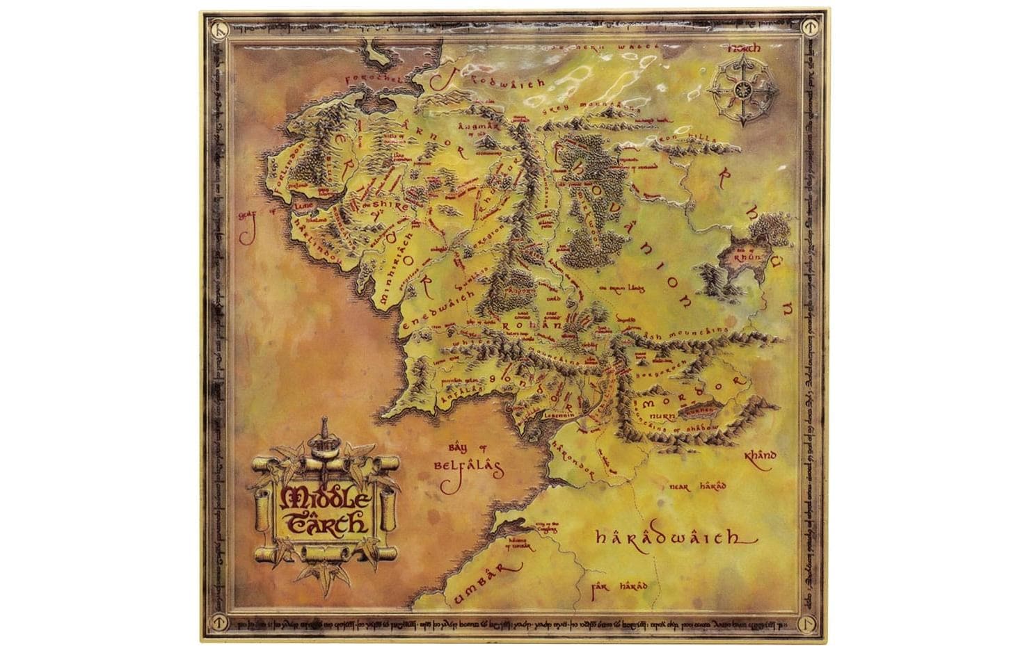 FaNaTtik Lord of the Rings Replica Map Limited Edition Braun FaNaTtik Lord of the Rings Replica Map Limited Edition Braun