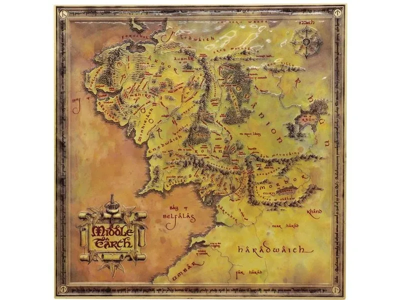 FaNaTtik Lord of the Rings Replica Map Limited Edition Braun