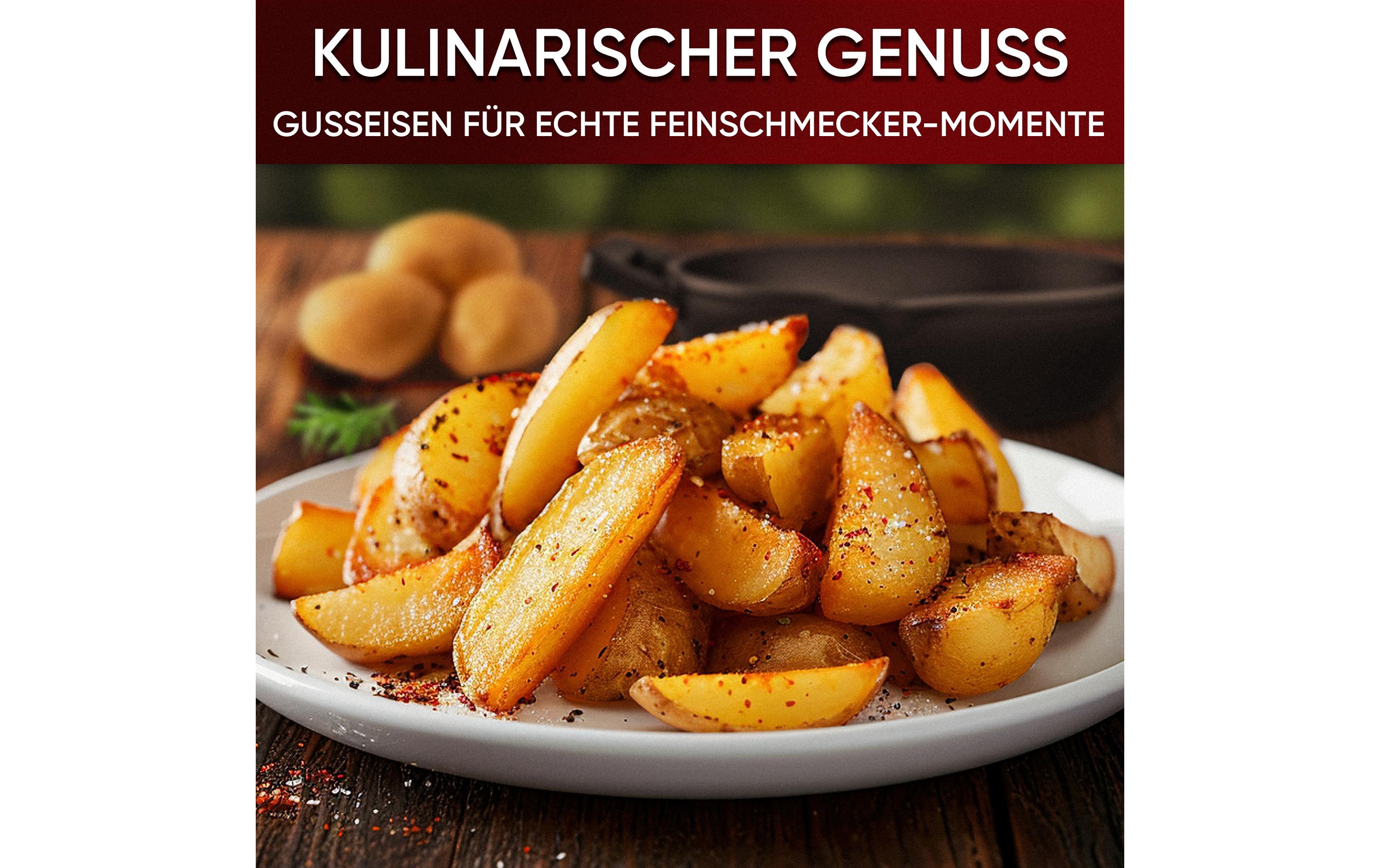 Gusskoenig Mini Rundpfanne Set mit Holzsockel