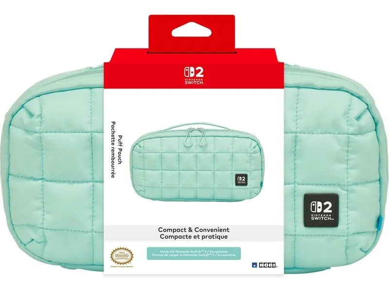Hori Nintendo Switch 2 Tasche Green Quilted Hori Nintendo Switch 2 Tasche Green Quilted