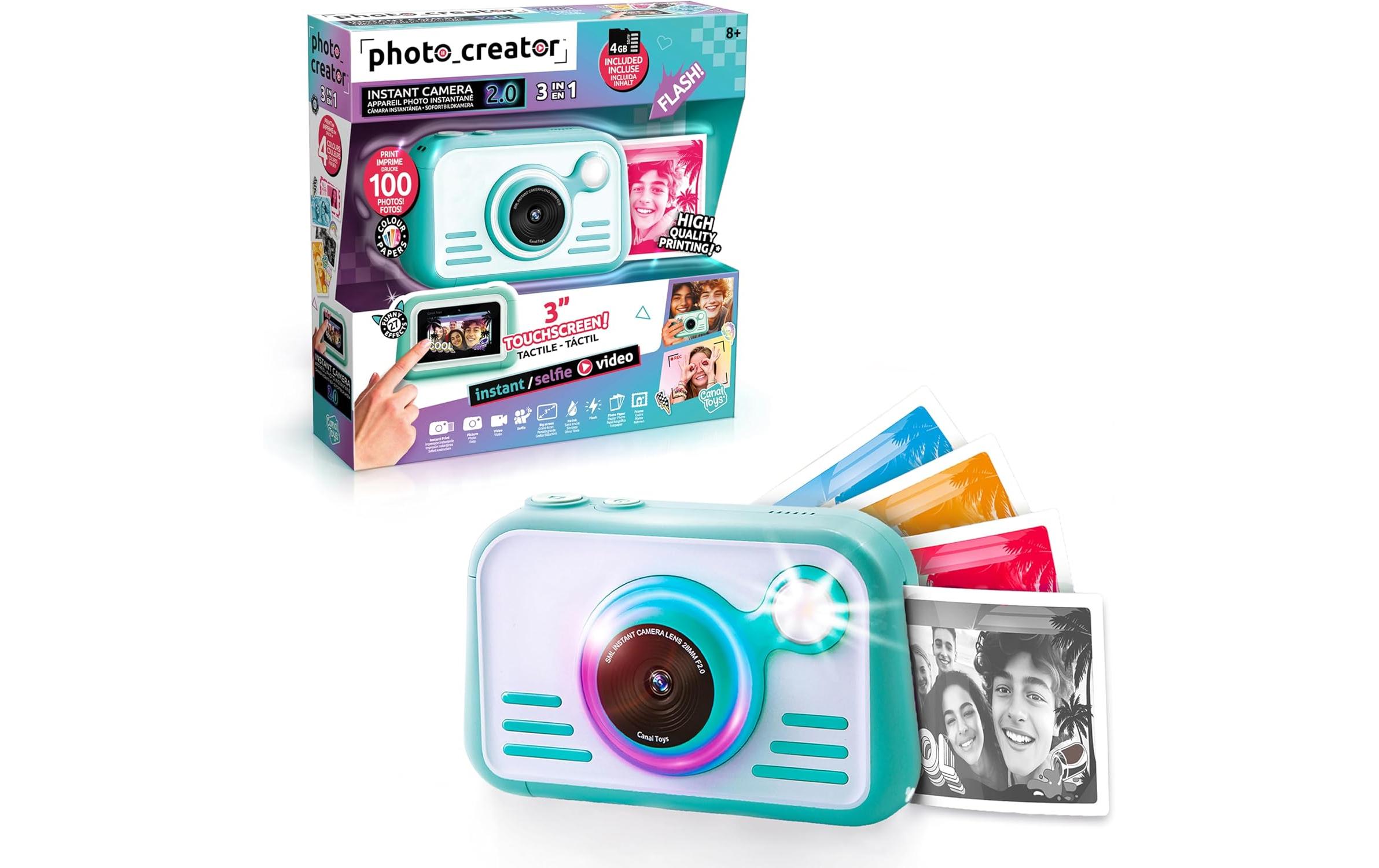 Canal Toys Instant Camera 2.0 with color paper Türkis/Weiss