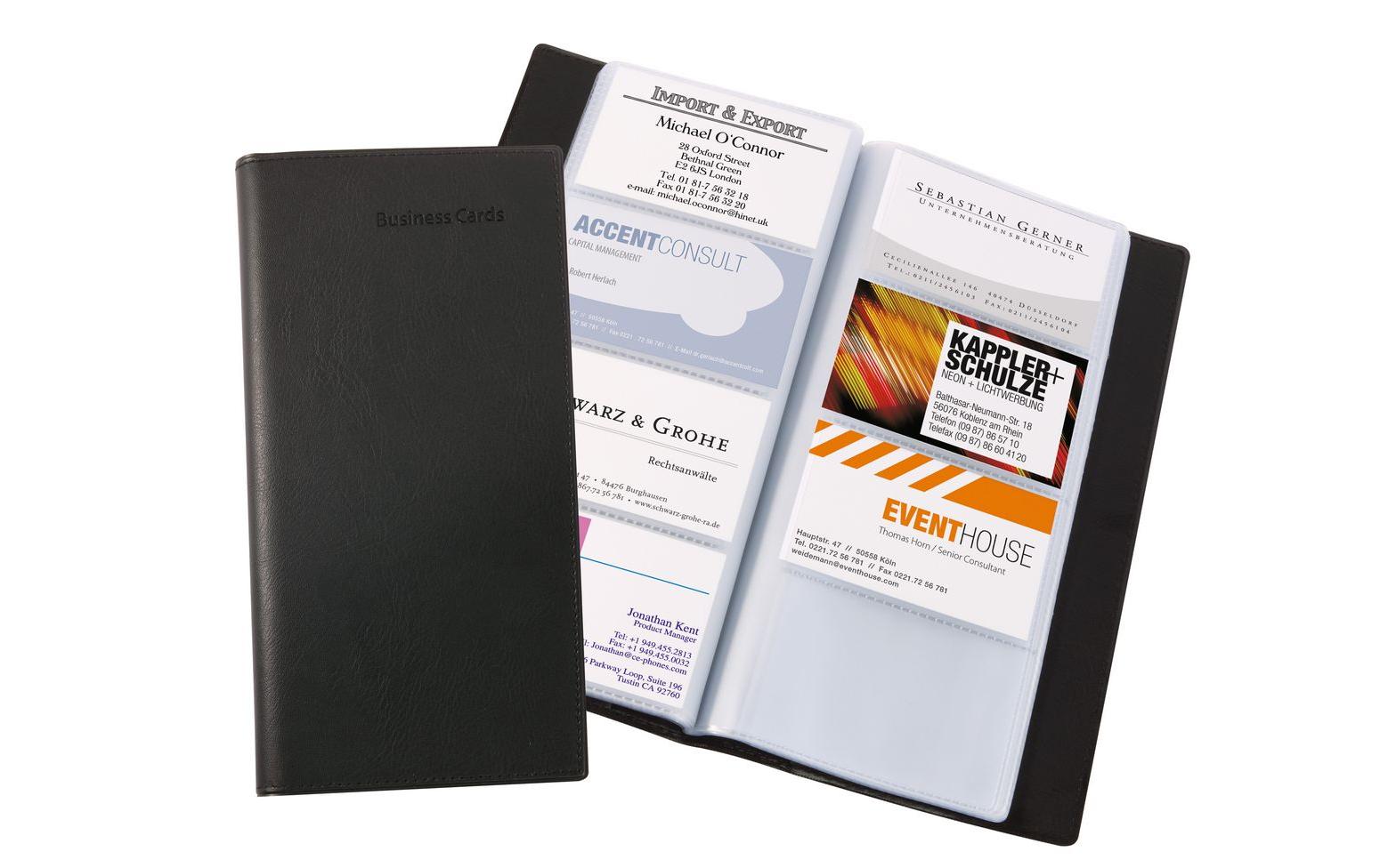 Sigel Visitenkartenbuch 12.2 x 24.8 x 1.2 cm, Schwarz Sigel Visitenkartenbuch 12.2 x 24.8 x 1.2 cm, Schwarz