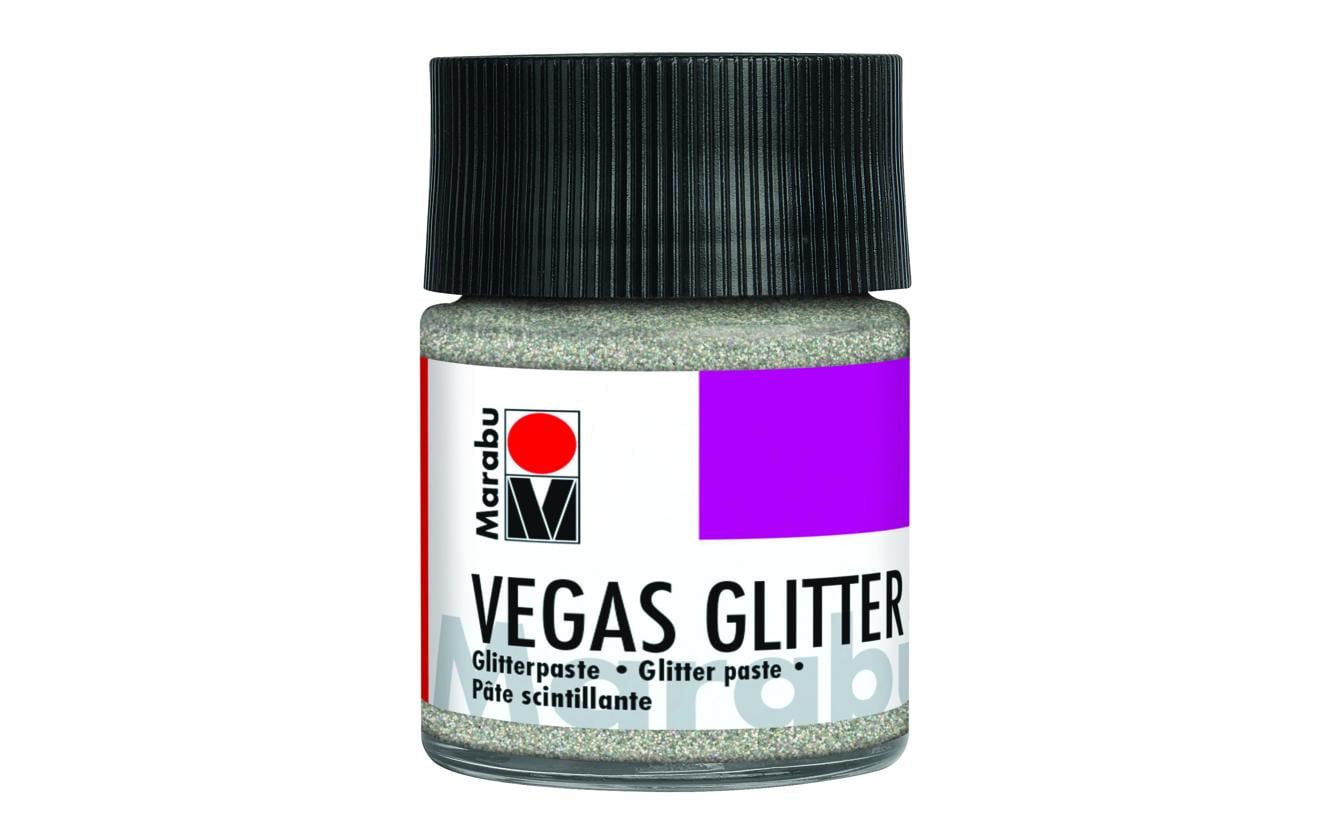 Marabu Glitzerpaste Vegas Gilette Silber 50 ml