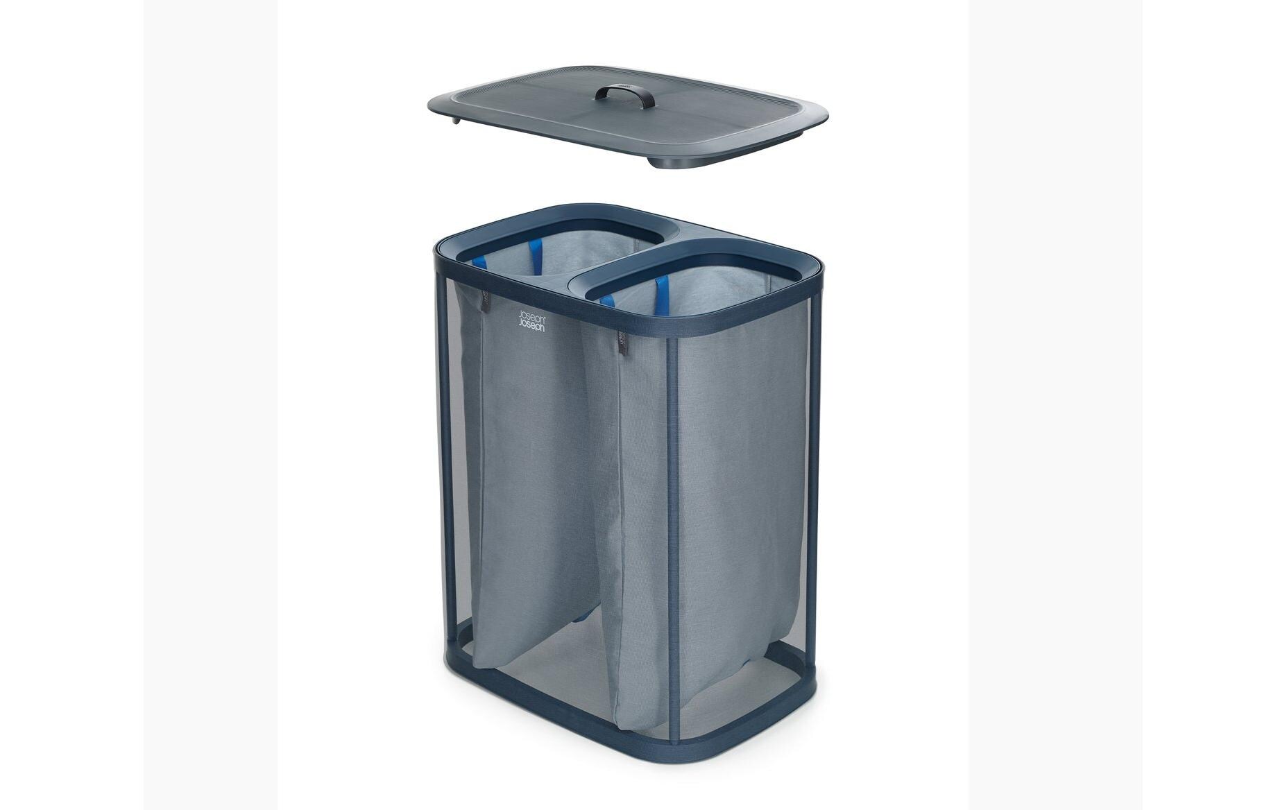 Joseph Joseph Wäschesammler Tota 90 L, 2x 45 L, Schwarz