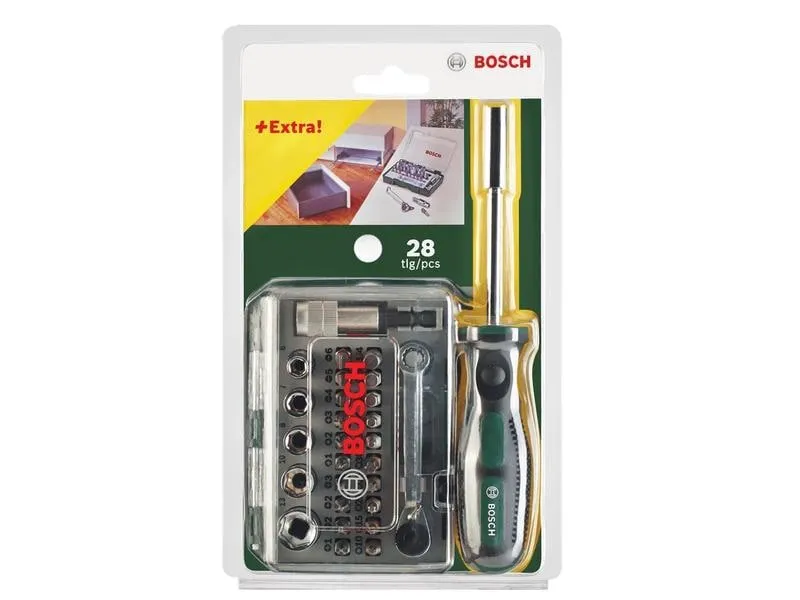 Bosch Bit-Set + Handschraubendreher, 27-teilig Bosch Bit-Set + Handschraubendreher, 27-teilig