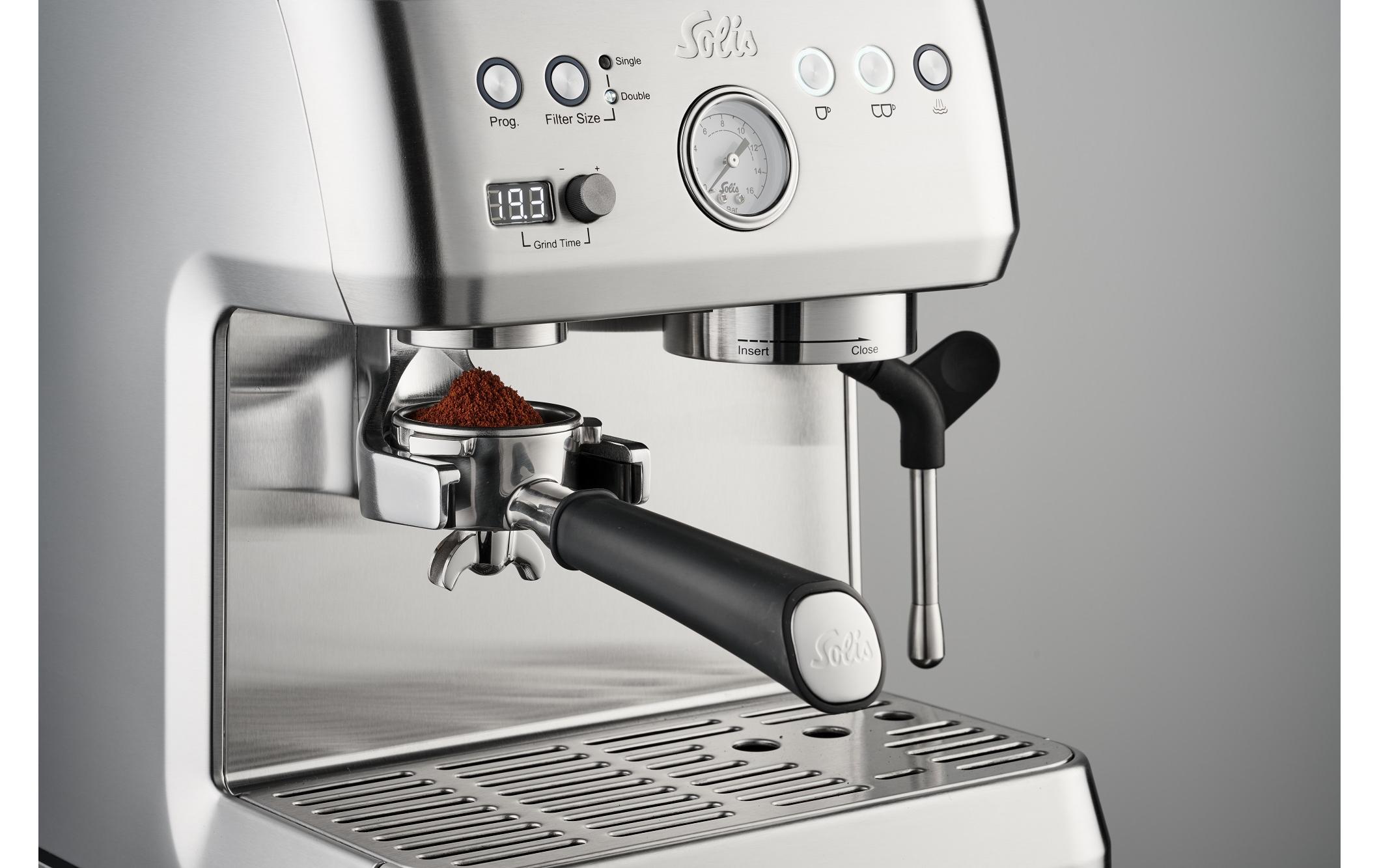 Solis Siebträgermaschine Grind & Infuse Perfetta Silber Solis Siebträgermaschine Grind & Infuse Perfetta Silber