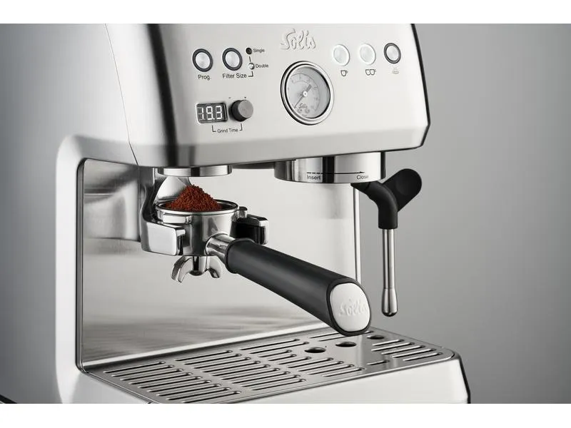 Solis Siebträgermaschine Grind & Infuse Perfetta Silber