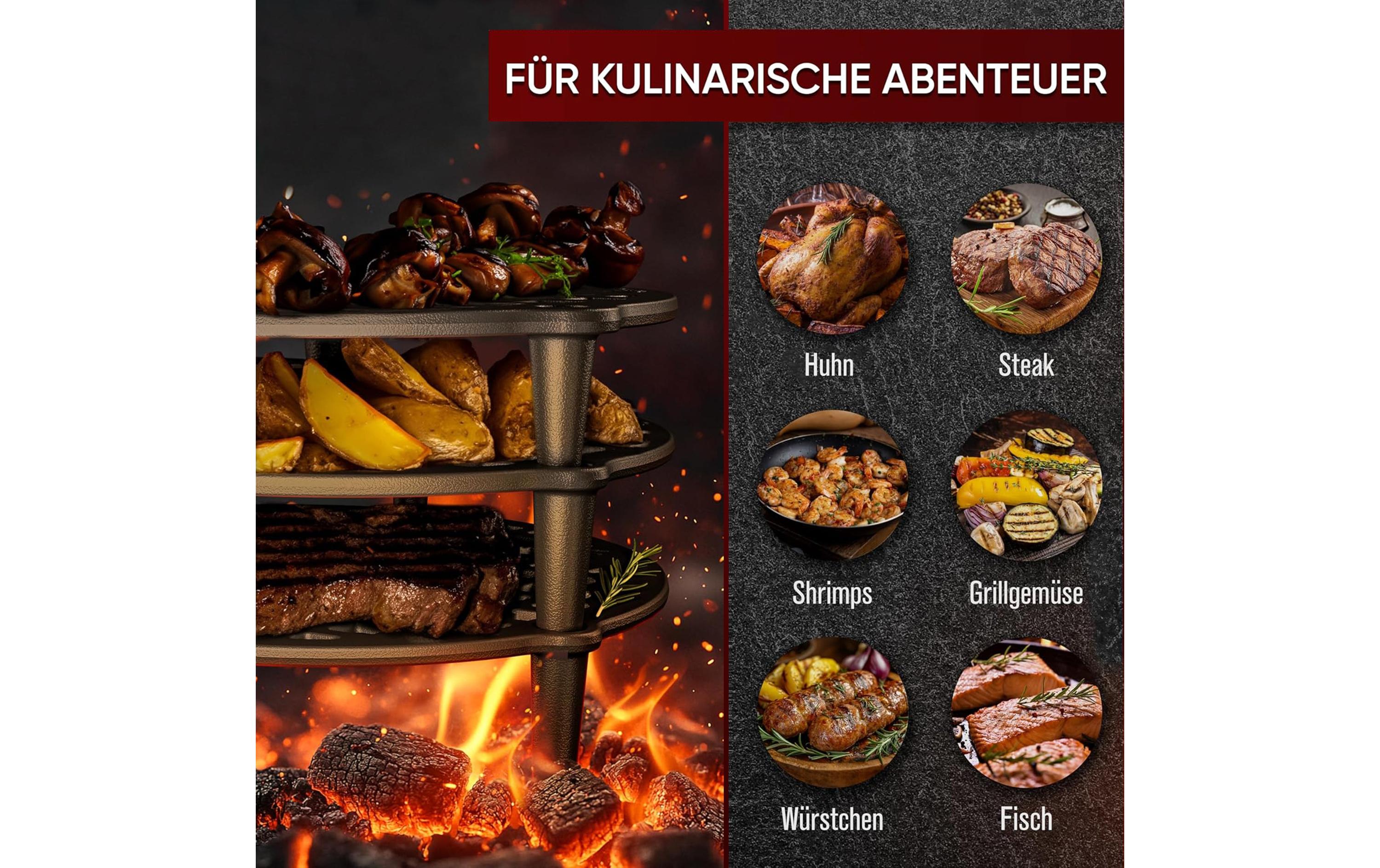 Gusskoenig Gusseisen Stapelrost für Dutch Oven 4.5 l