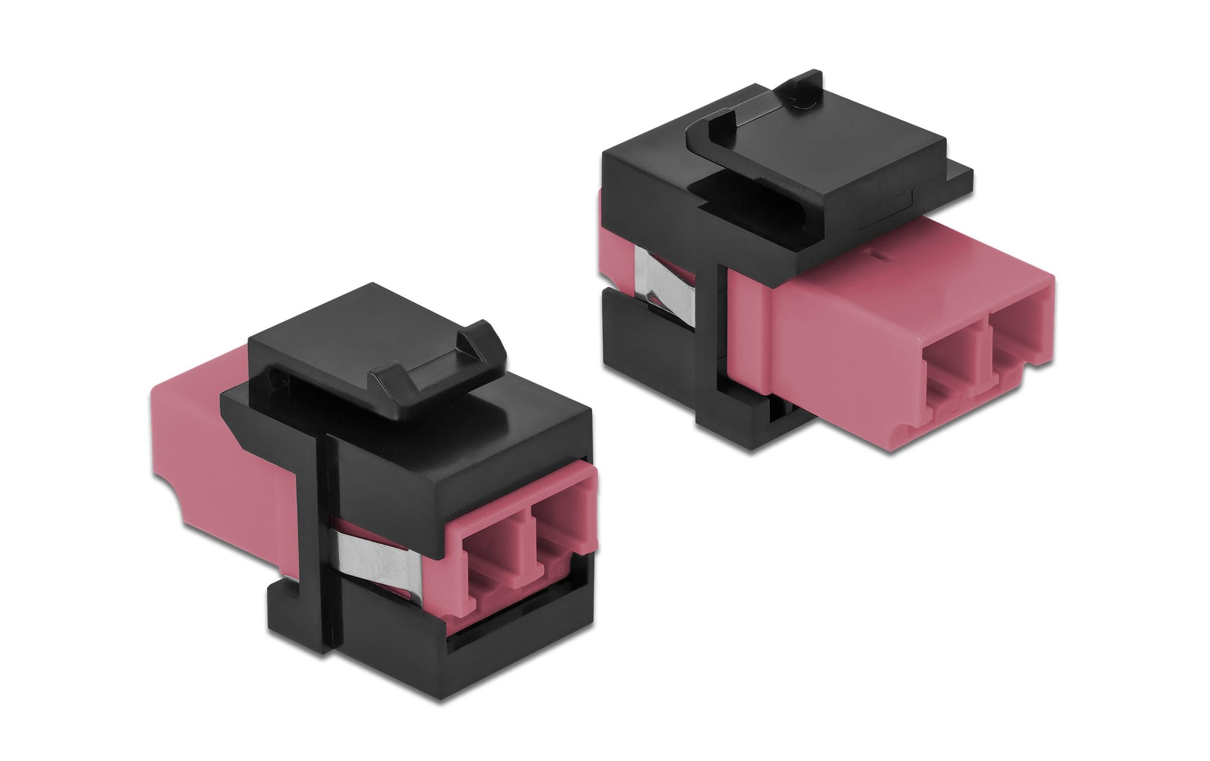 Delock Keystone-Modul LC Buchse zu LC Buchse Violett / Schwarz