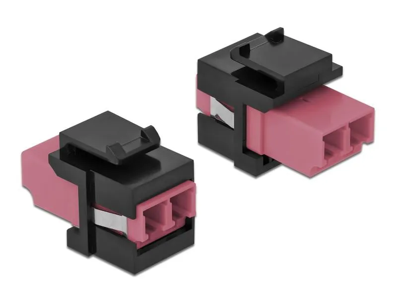 Delock Keystone-Modul LC Buchse zu LC Buchse Violett / Schwarz Delock Keystone-Modul LC Buchse zu LC Buchse Violett / Schwarz