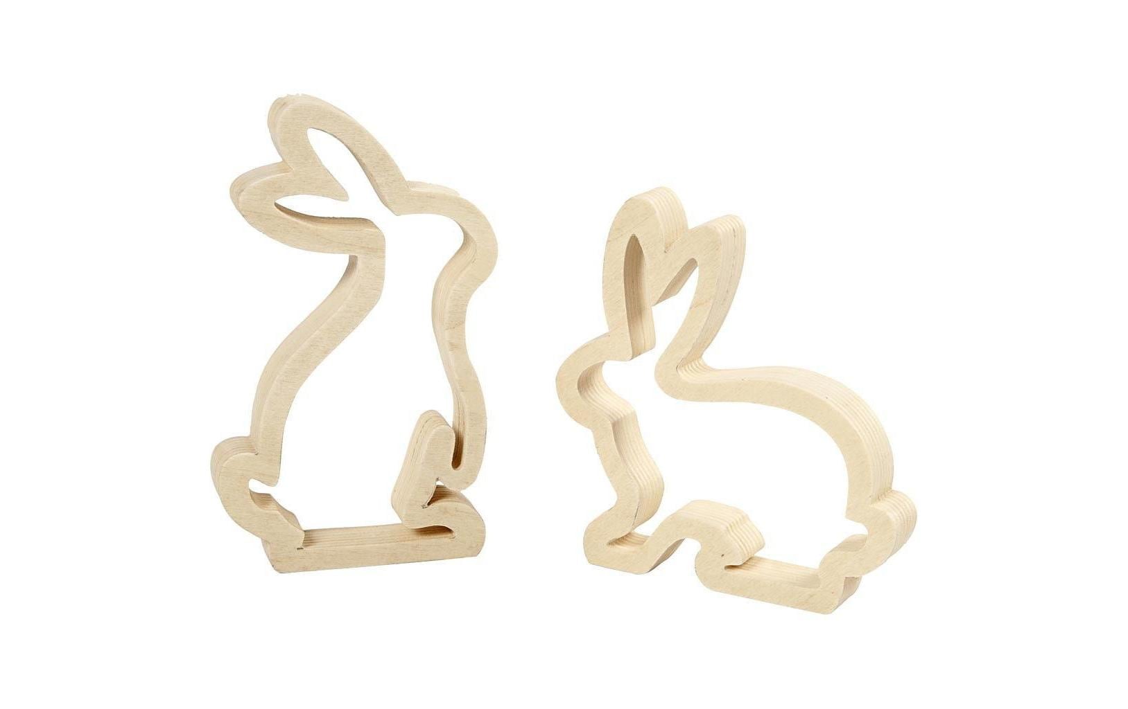 Creativ Company Holzhase Hellbraun, 2 Stück