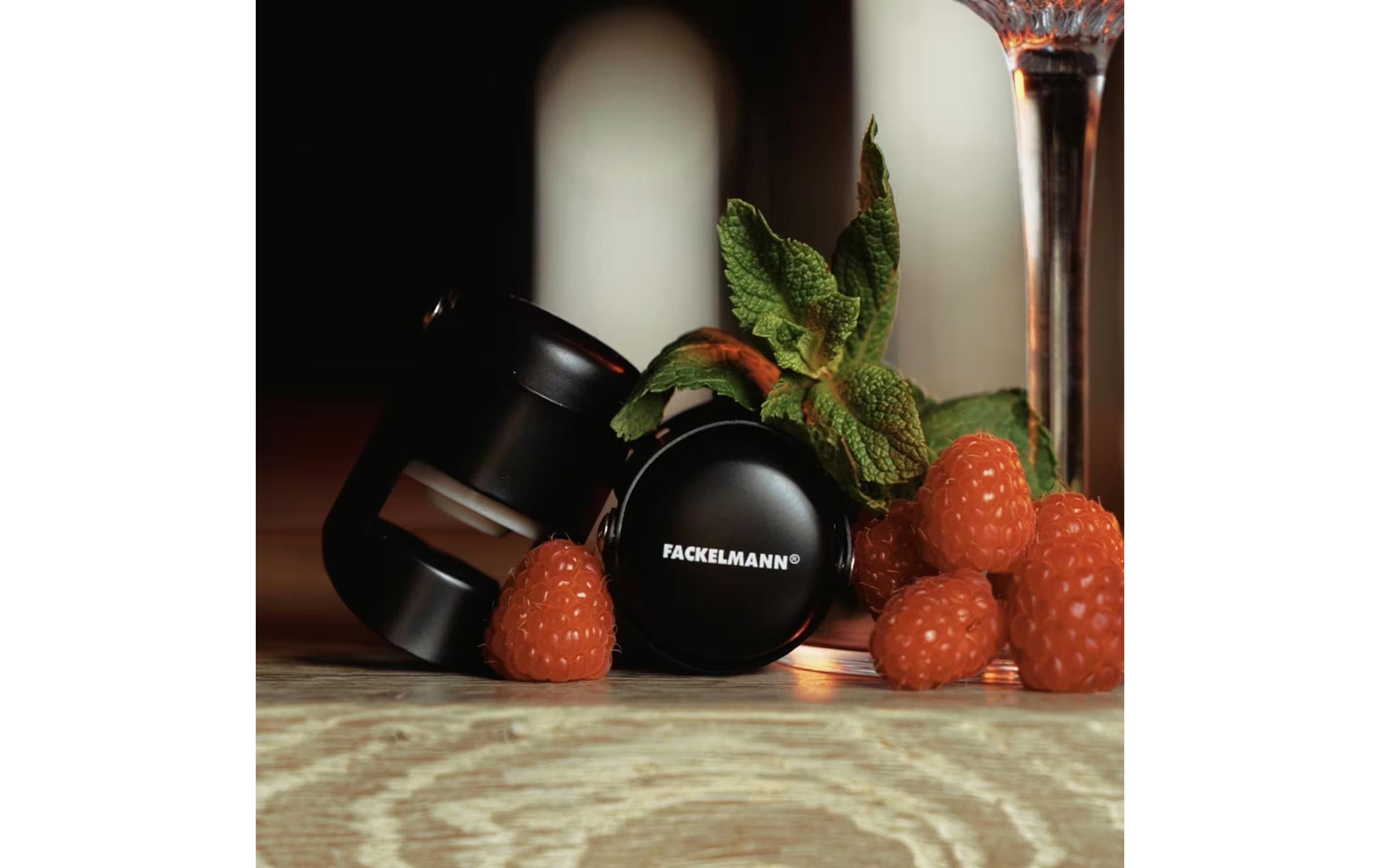 Fackelmann Sekt- und Champagnerverschluss Specter Schwarz matt