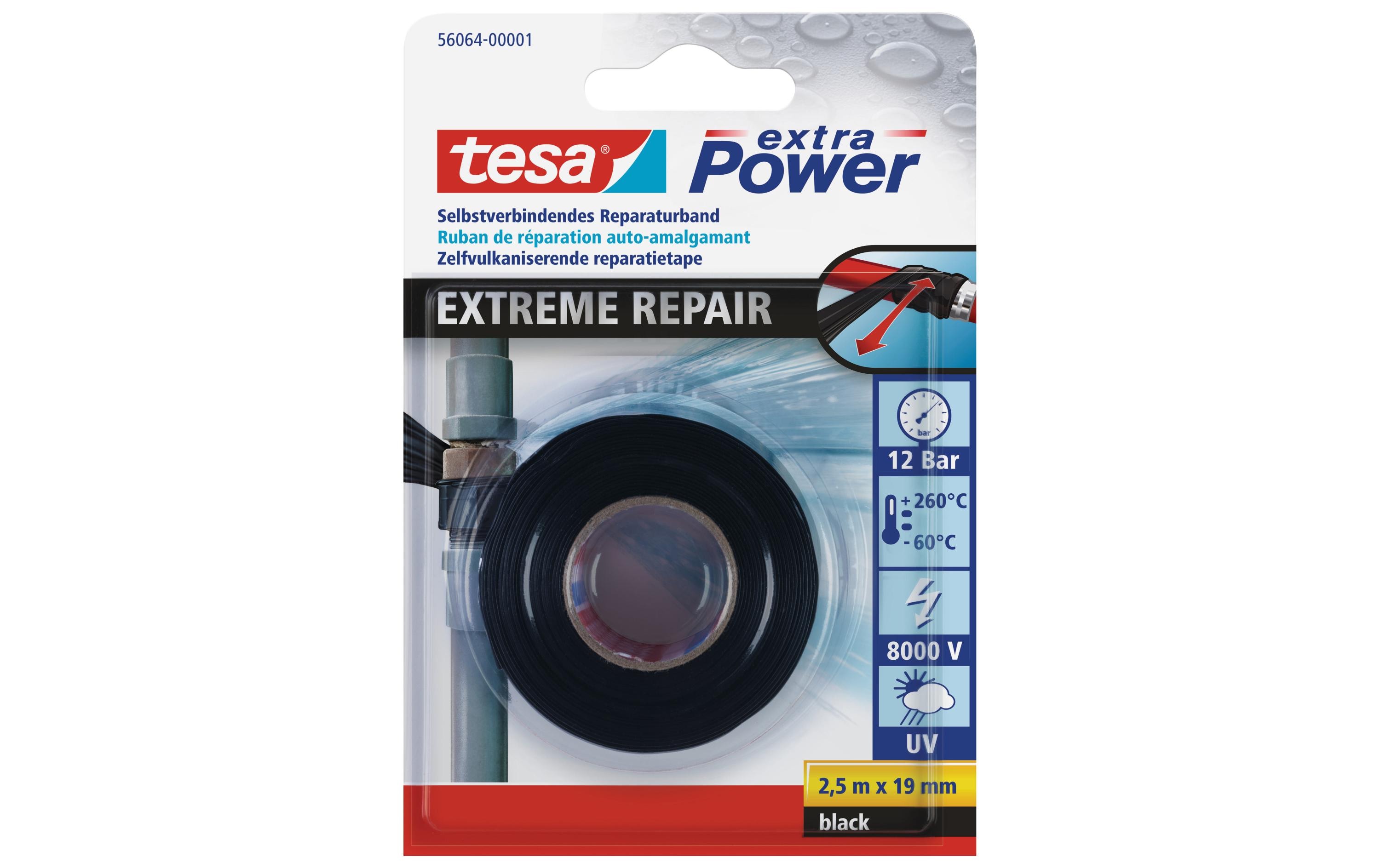 tesa Dichtungsband Extreme Repair 2.5 m x 19 mm Schwarz tesa Dichtungsband Extreme Repair 2.5 m x 19 mm Schwarz