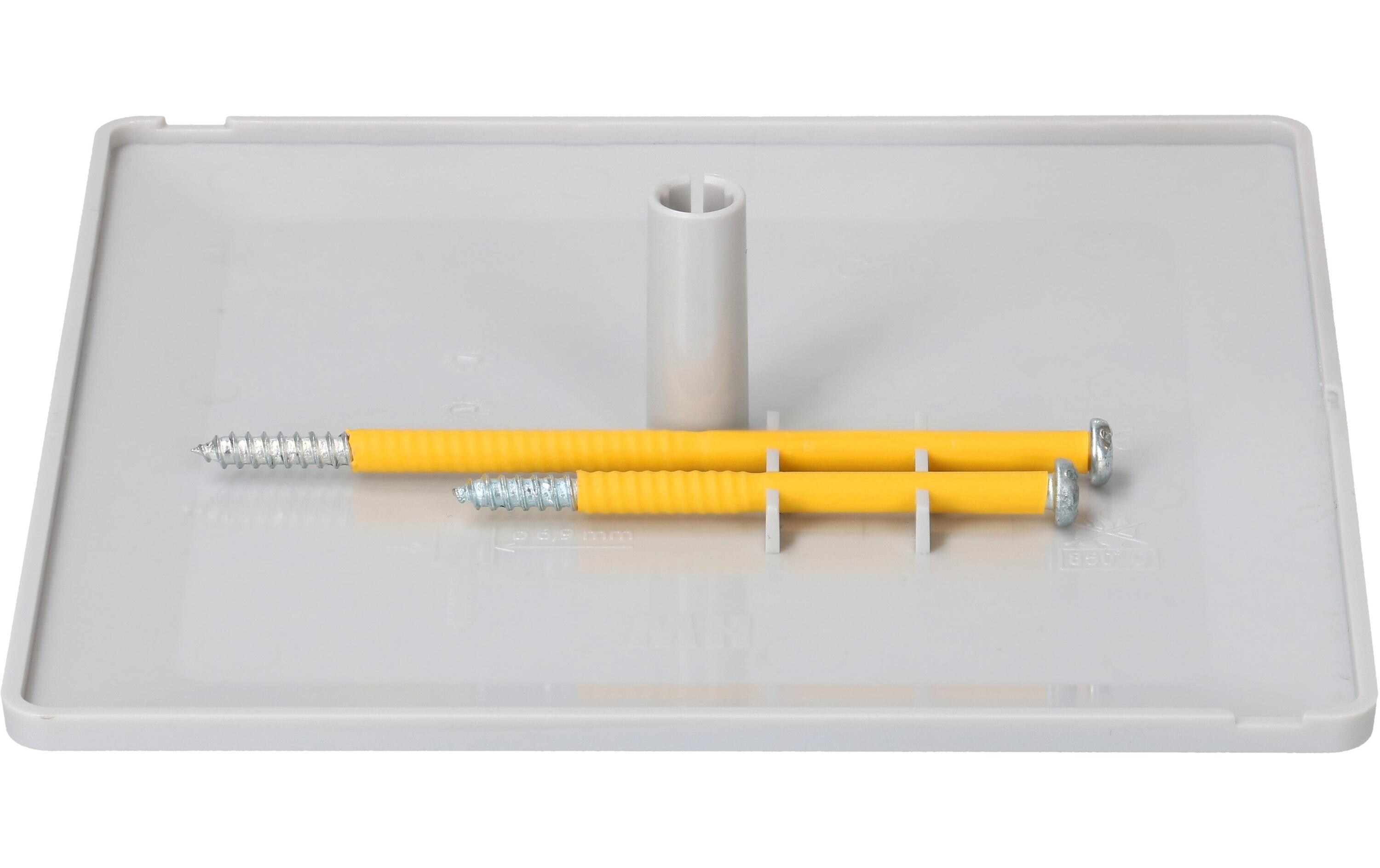 Max Hauri Steckdeckel im priamos Design, 130 x 130 mm, Lichtgrau Max Hauri Steckdeckel im priamos Design, 130 x 130 mm, Lichtgrau