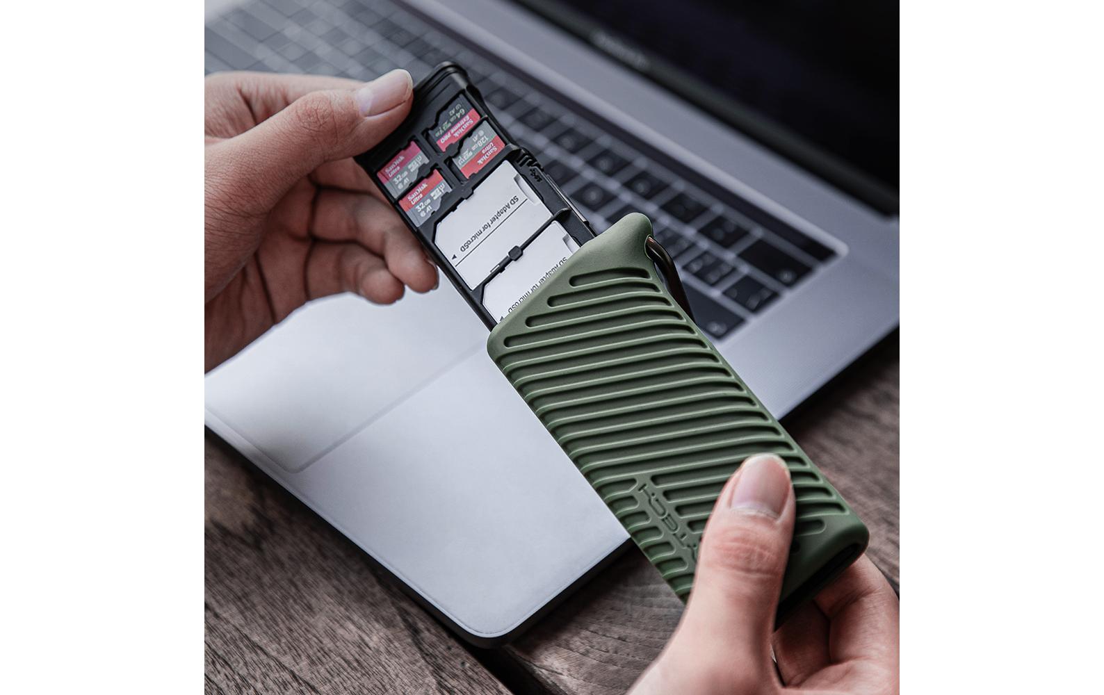 PGYTECH Card Reader Extern High-speed Card Reader Case Typ C Grün