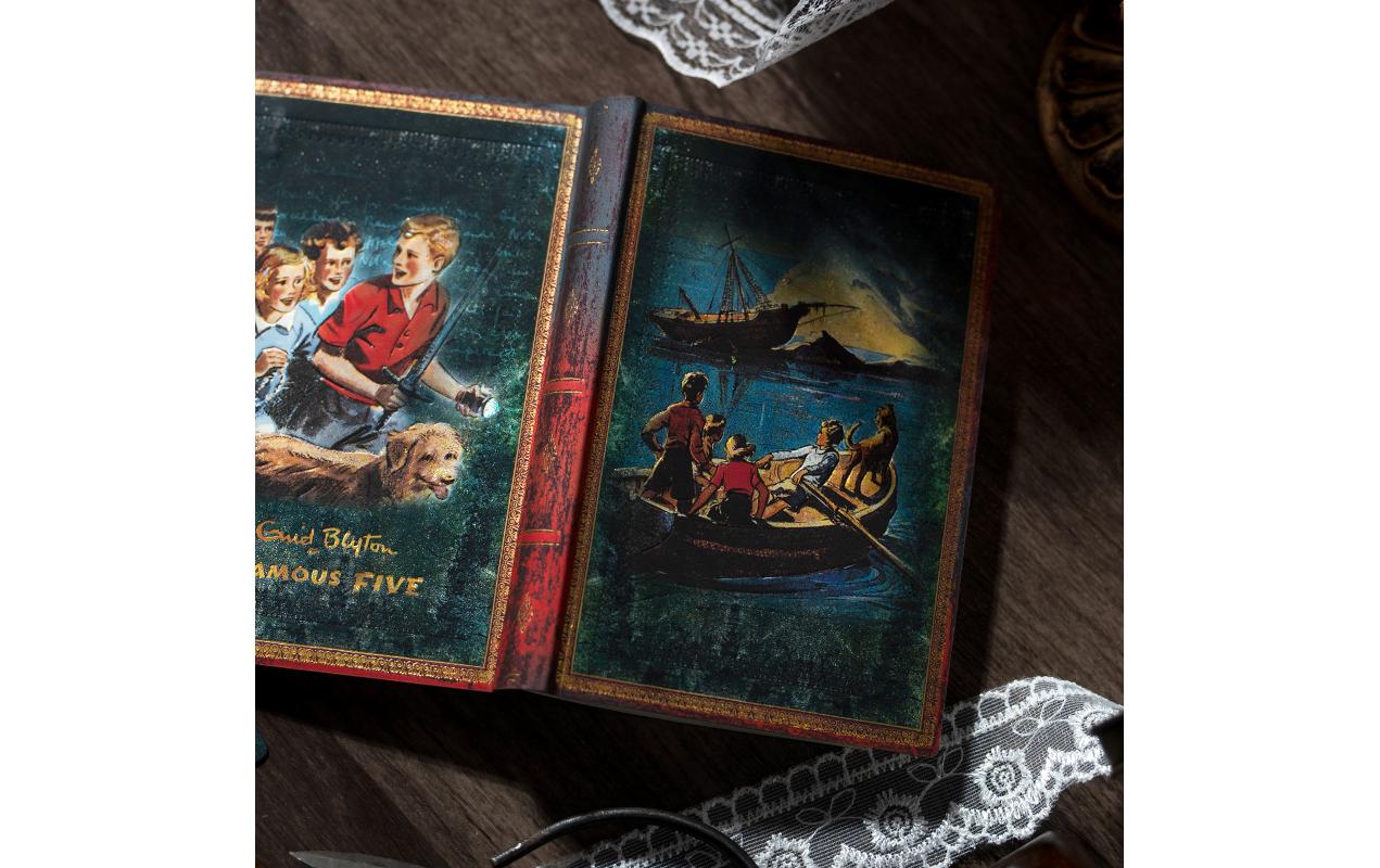 Paperblanks Notizbuch Die fünf Freunde 12 x 17 cm, Blanko, Blau