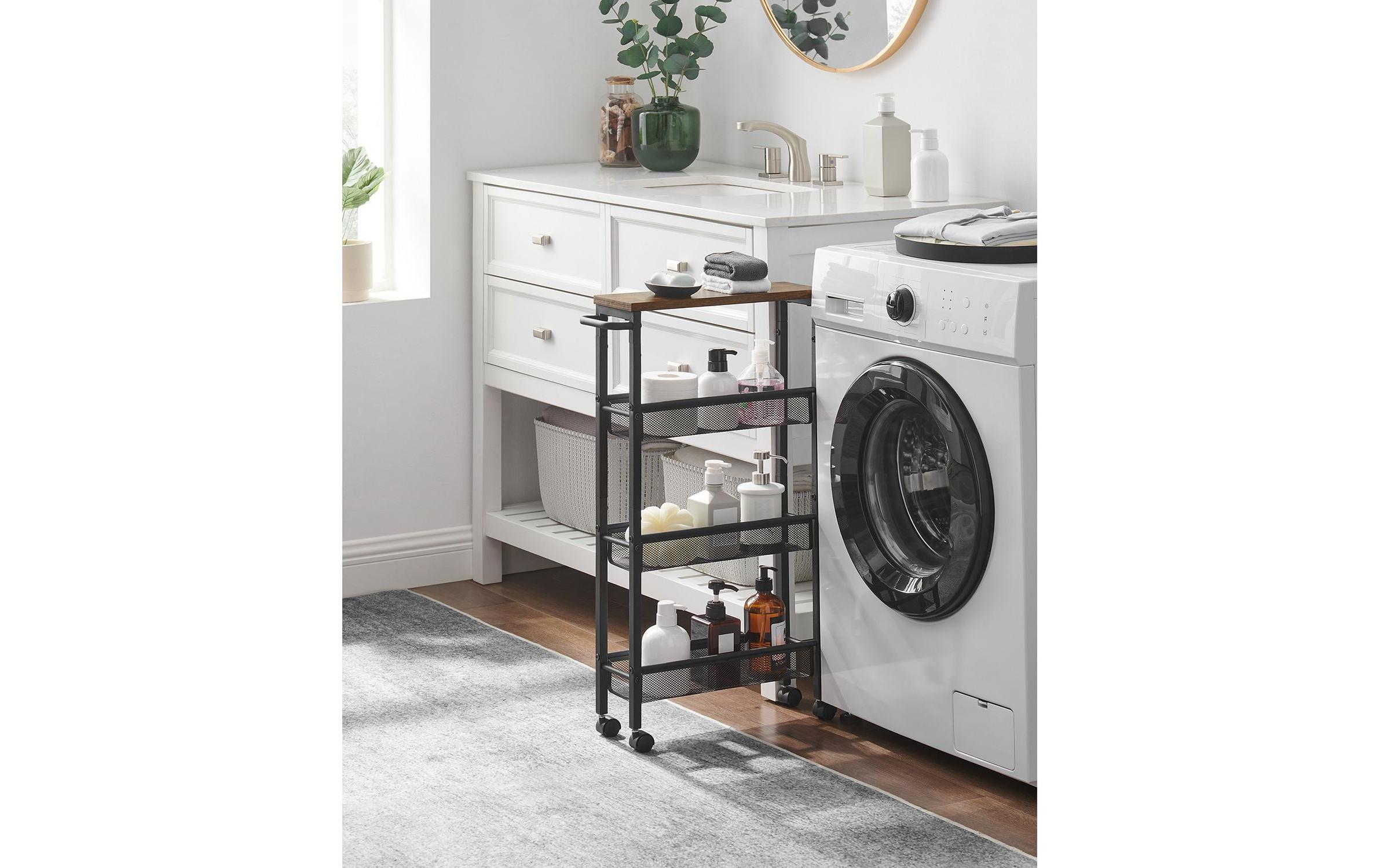 VASAGLE Küchenwagen 45.4 x 77 x 13 cm, Schwarz