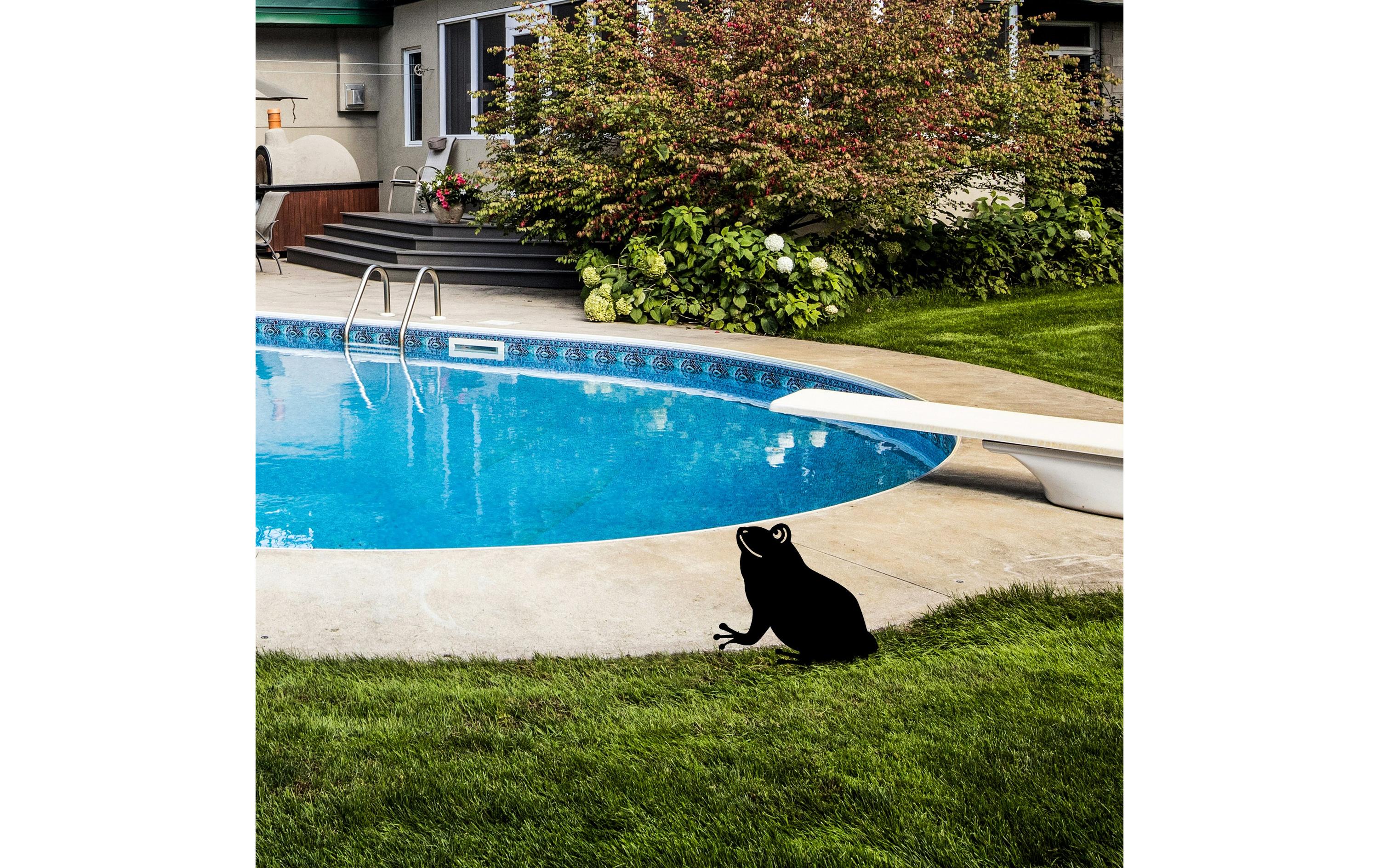 Wallxpert Gartenstecker Frosch 34 x 22 cm