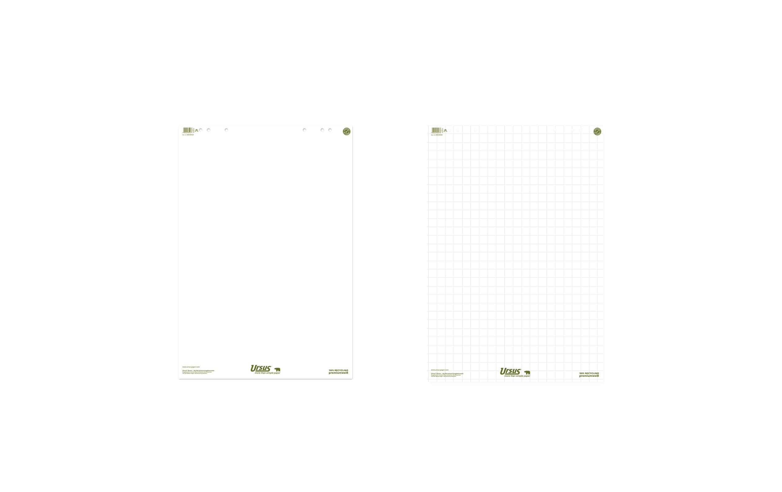 Ursusgreen Flipchart 68 x 99 cm, 20 Blatt, Blanko, 5 Stück Ursusgreen Flipchart 68 x 99 cm, 20 Blatt, Blanko, 5 Stück