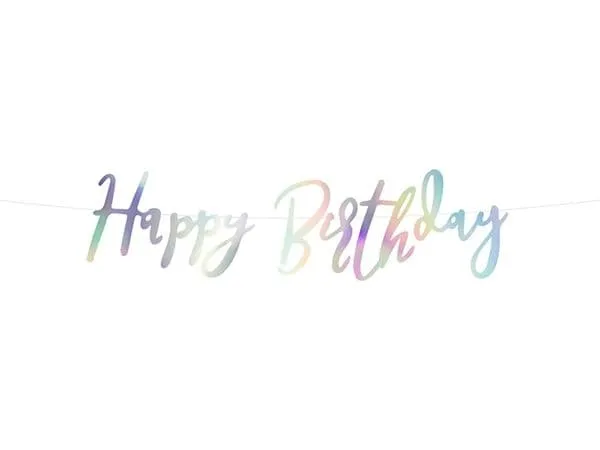 Partydeco Girlande Happy Birthday mehrfarbig, 16.5 x 62 cm Partydeco Girlande Happy Birthday mehrfarbig, 16.5 x 62 cm