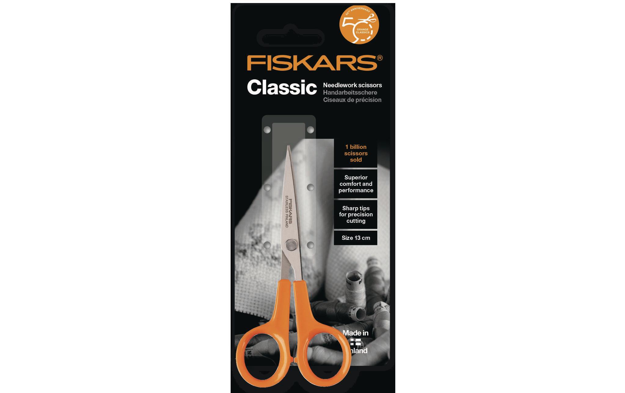 Fiskars Schere Classic-Micro-Tip-Handarbeit 13 cm Rostfreier Stahl