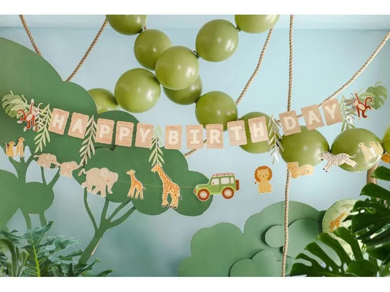 Partydeco Banner Happy Birthday Safari 180 cm