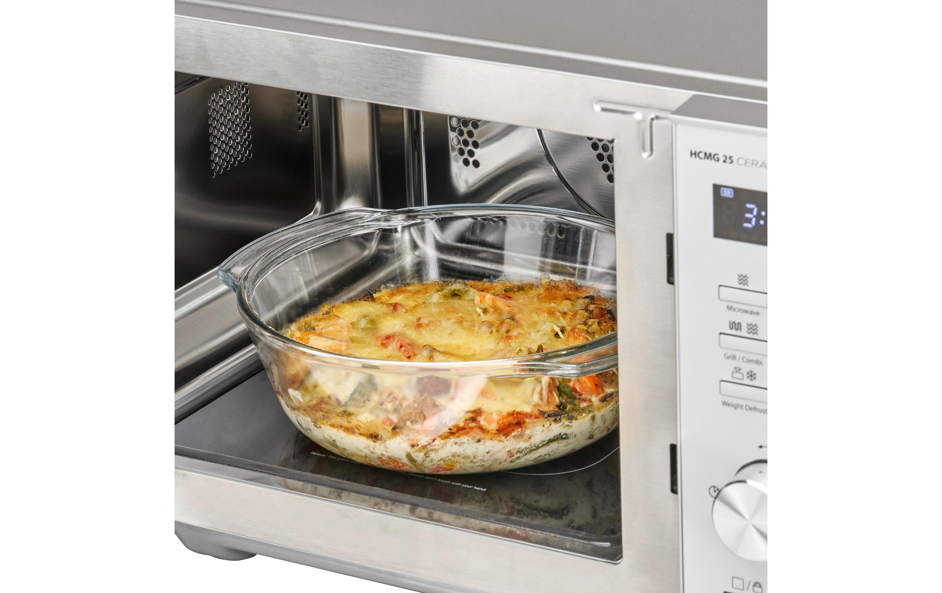 Caso Mikrowelle mit Grill HCMG 25 Ceramic Chef Silber