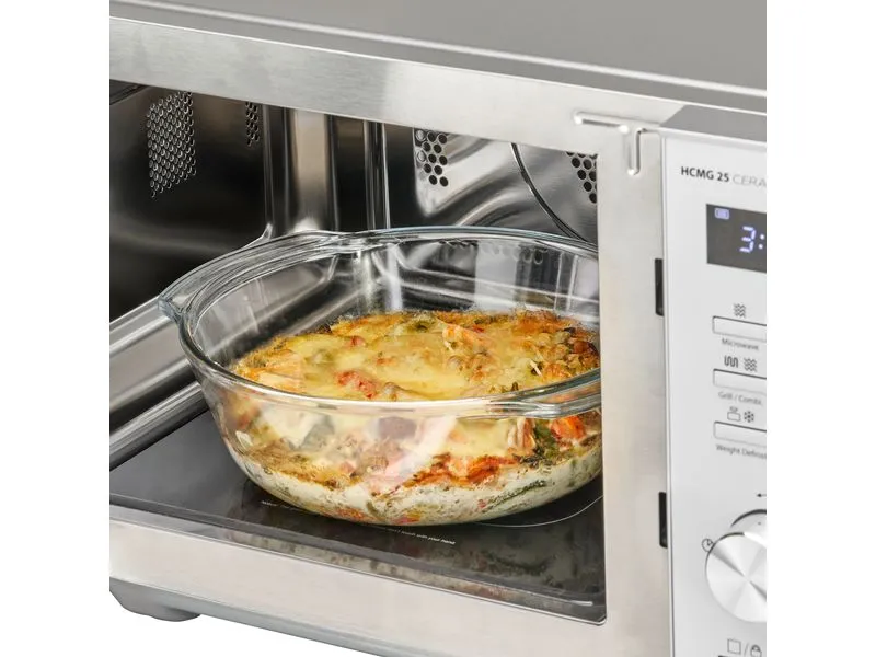 Caso Mikrowelle mit Grill HCMG 25 Ceramic Chef Silber Caso Mikrowelle mit Grill HCMG 25 Ceramic Chef Silber