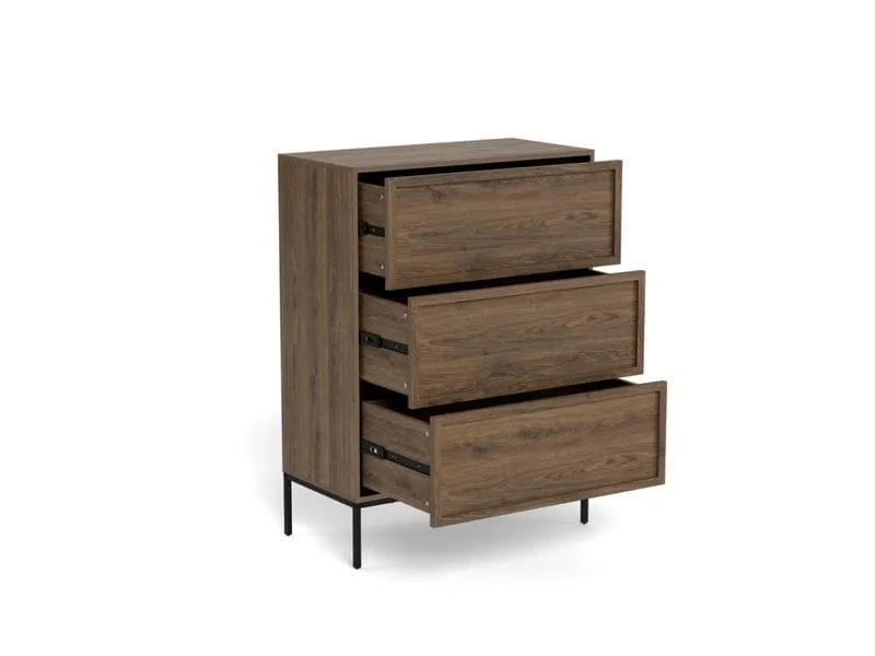AC Design Kommode Palmdale 80 x 40 x 110 cm, Eiche dunkel