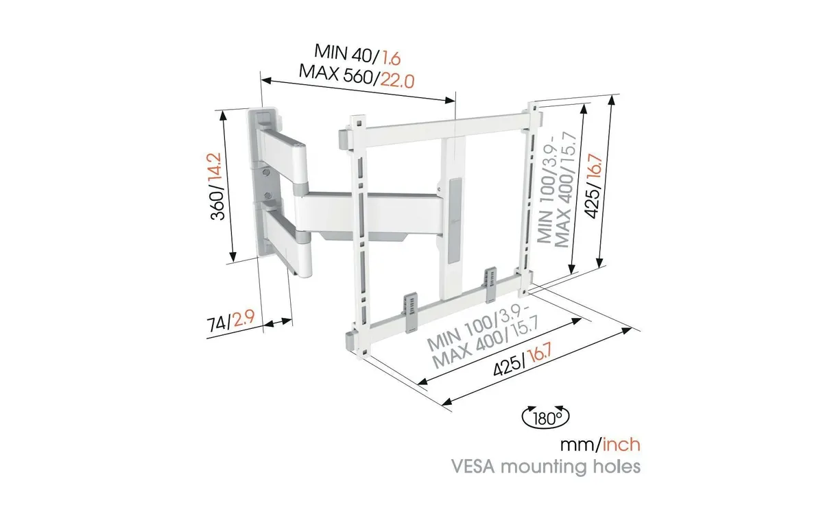 Vogel's Wandhalterung TVM 5445 - Weiss