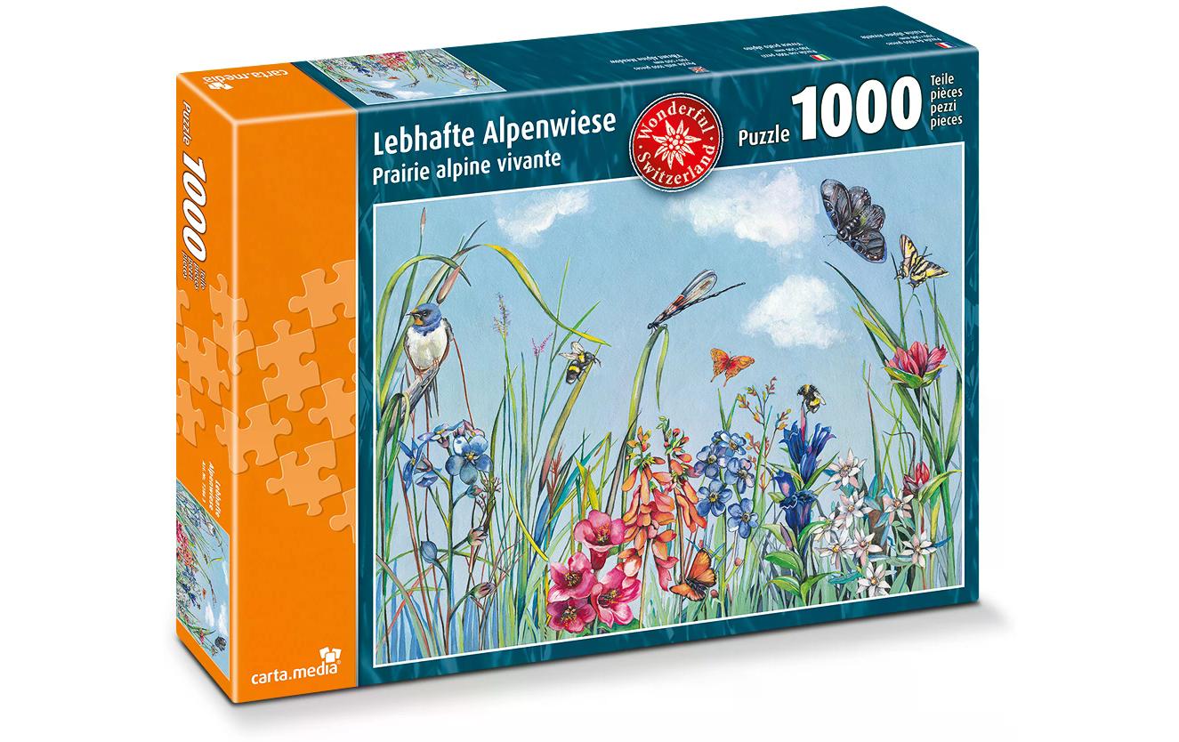 Carta.Media Puzzle Lebhafte Alpenwiese