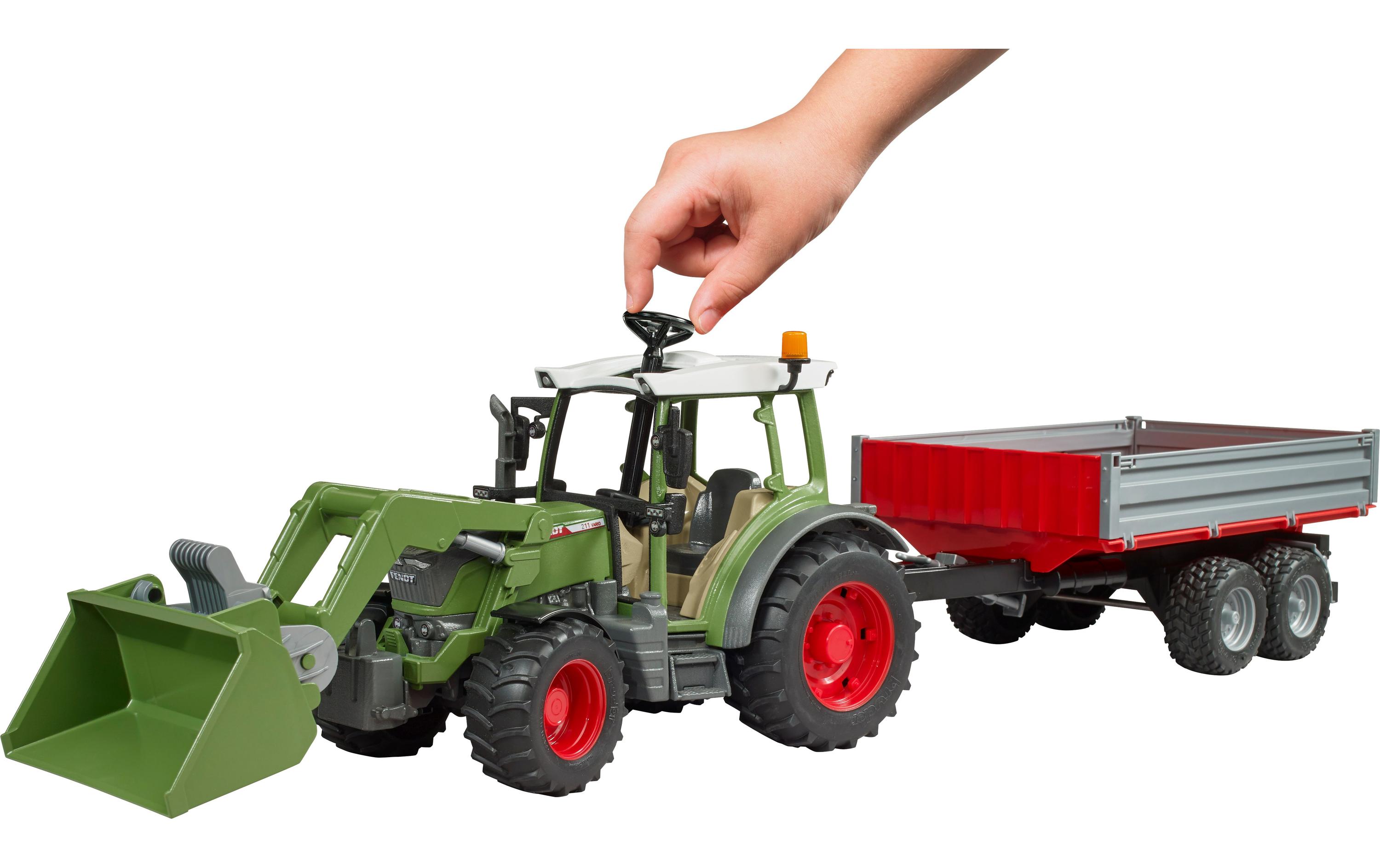 Bruder Spielwaren Track Builder Fendt Vario 211 mit Frontlader