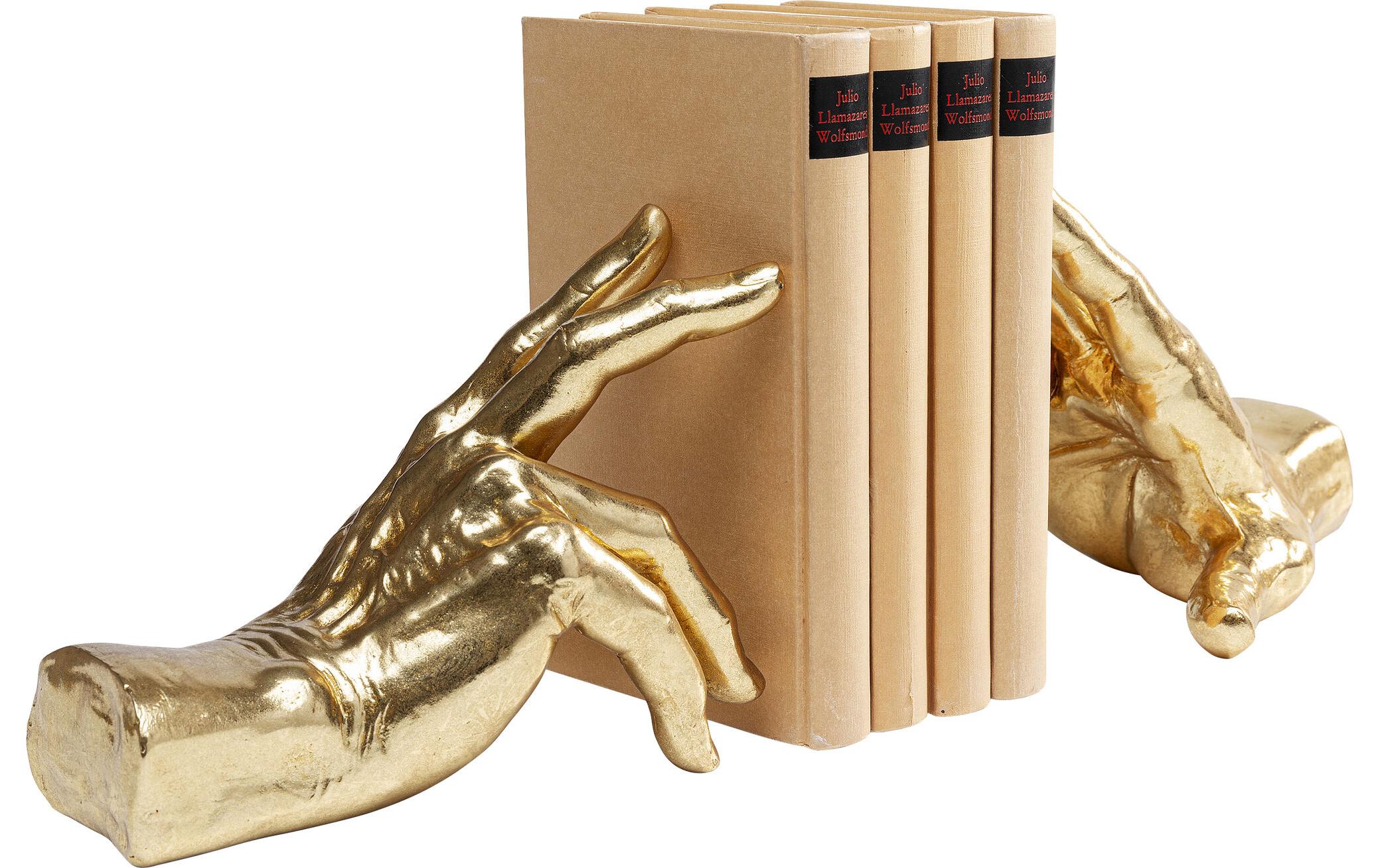 Kare Buchstütze Fingers Gold