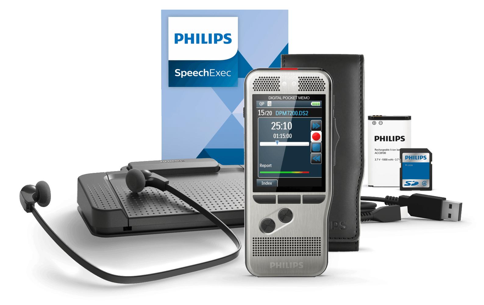 Philips Diktiergerät Starter Set DPM7700