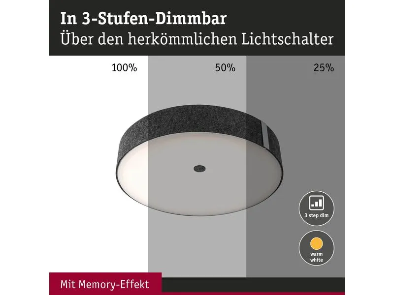Paulmann LED Deckenleuchte Malika 2700K 29W Anthrazit Paulmann LED Deckenleuchte Malika 2700K 29W Anthrazit