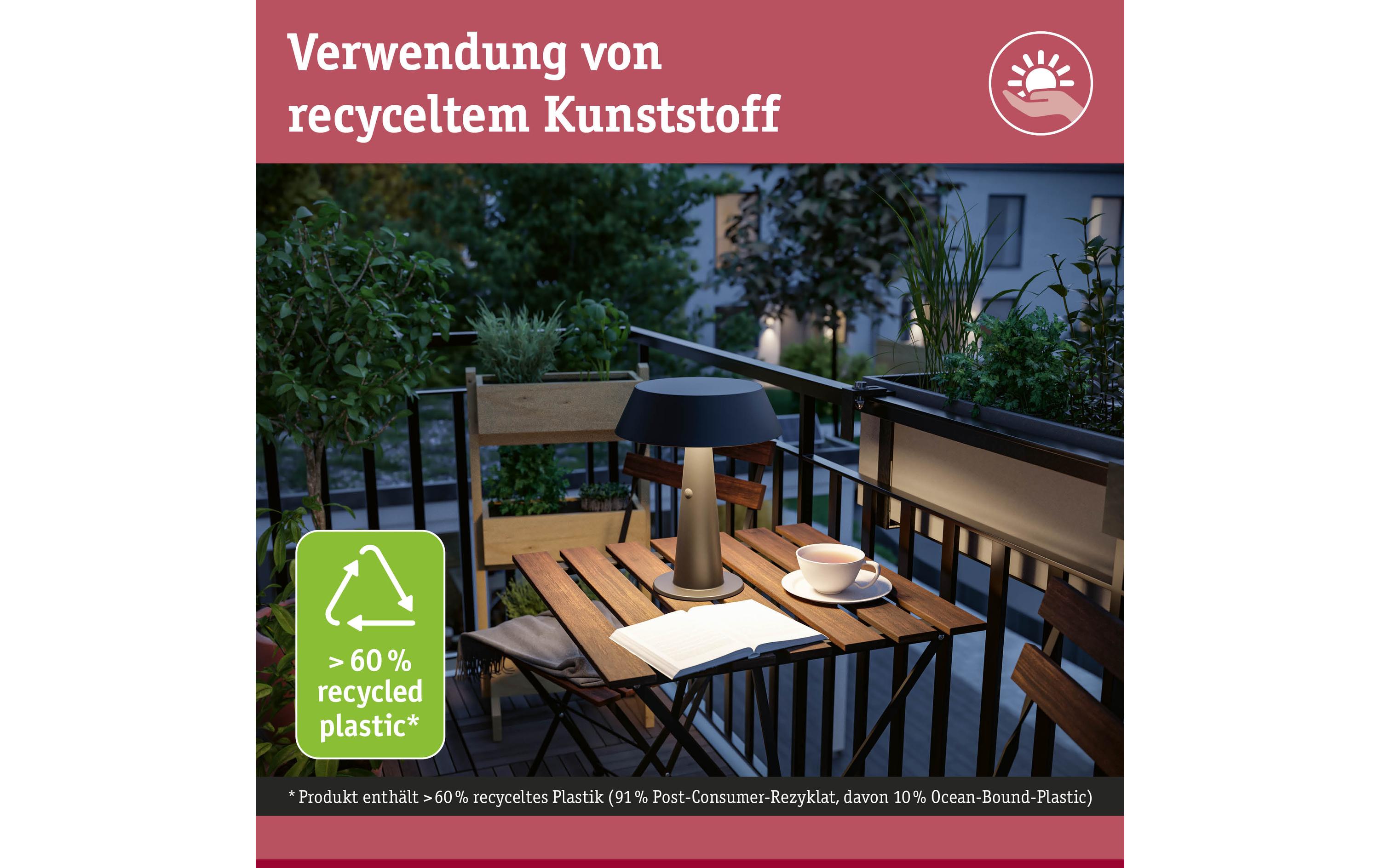 Paulmann Akku-Tischleuchte Solar LED Soala