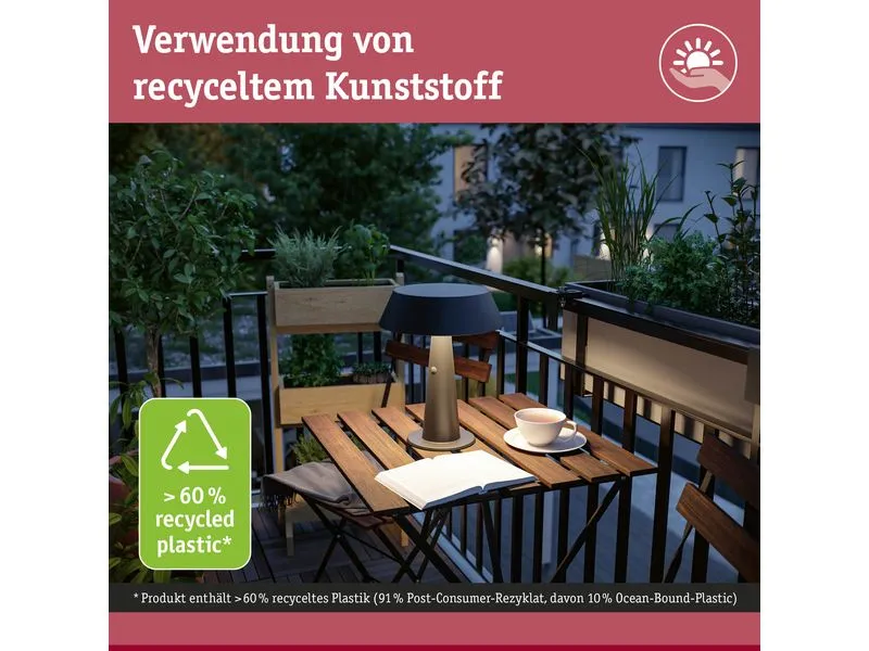 Paulmann Akku-Tischleuchte Solar LED Soala Paulmann Akku-Tischleuchte Solar LED Soala