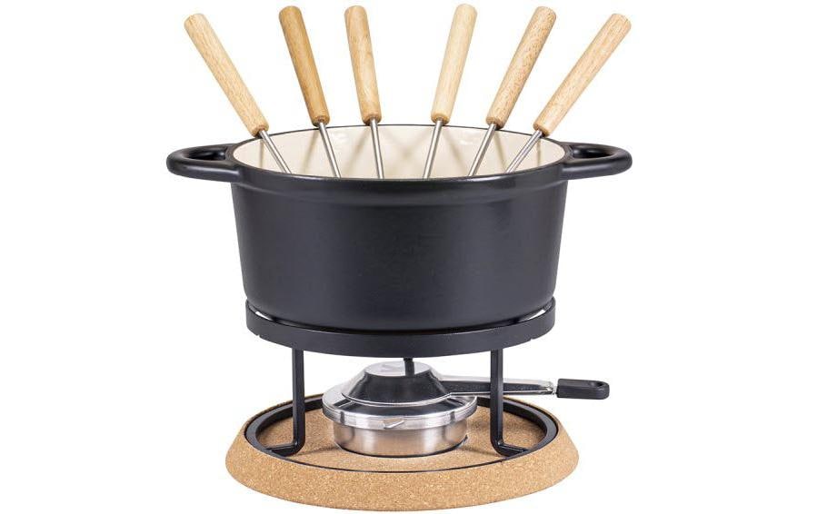 Kadastar Käsefondue-Set Nostalgie 9 Teile, Schwarz Kadastar Käsefondue-Set Nostalgie 9 Teile, Schwarz