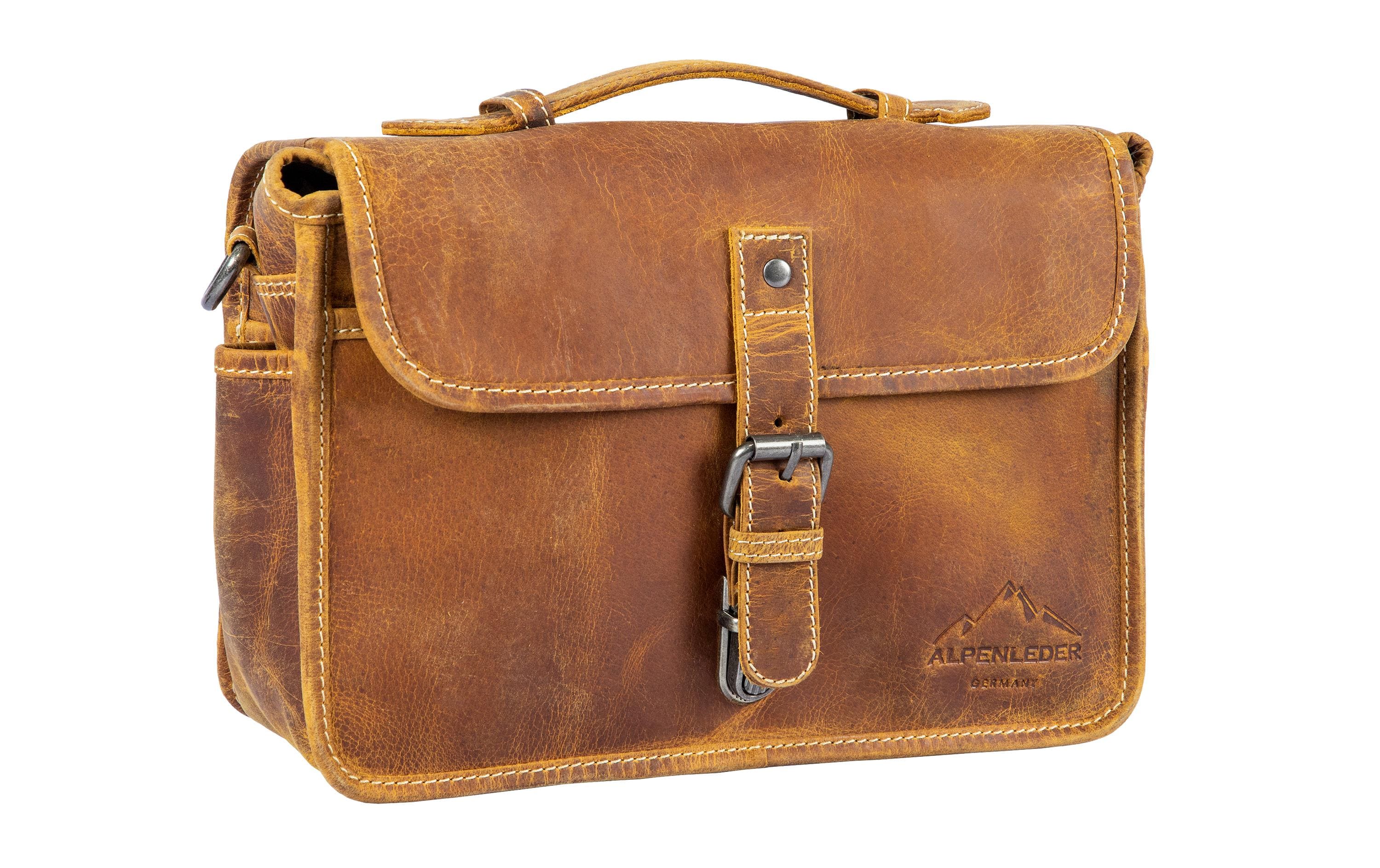 Alpenleder Kamera-Tasche Presse Beige